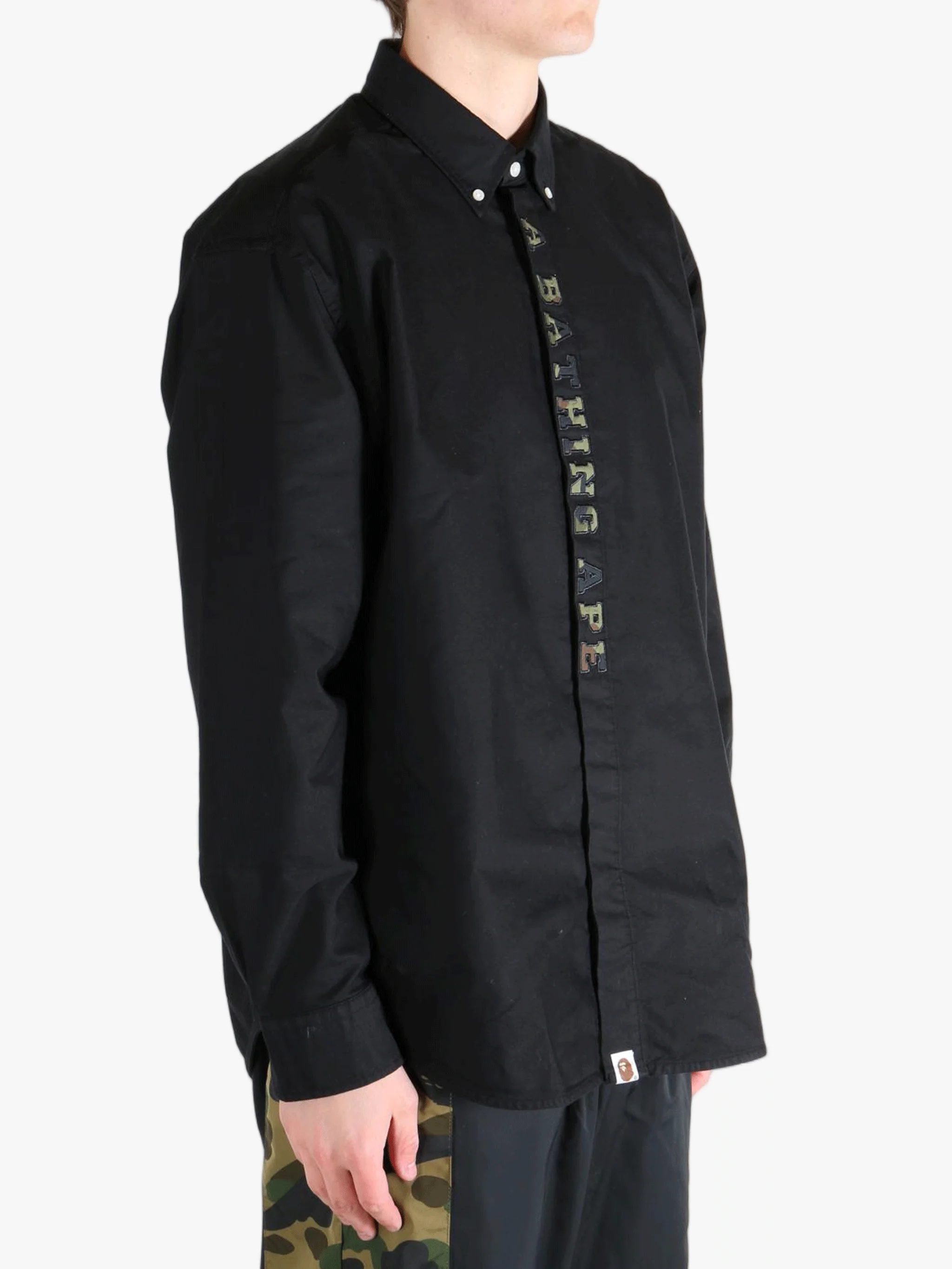 A BATHING APE - Men 1St Camo Applique Oxford Ls Shirt - Image 2