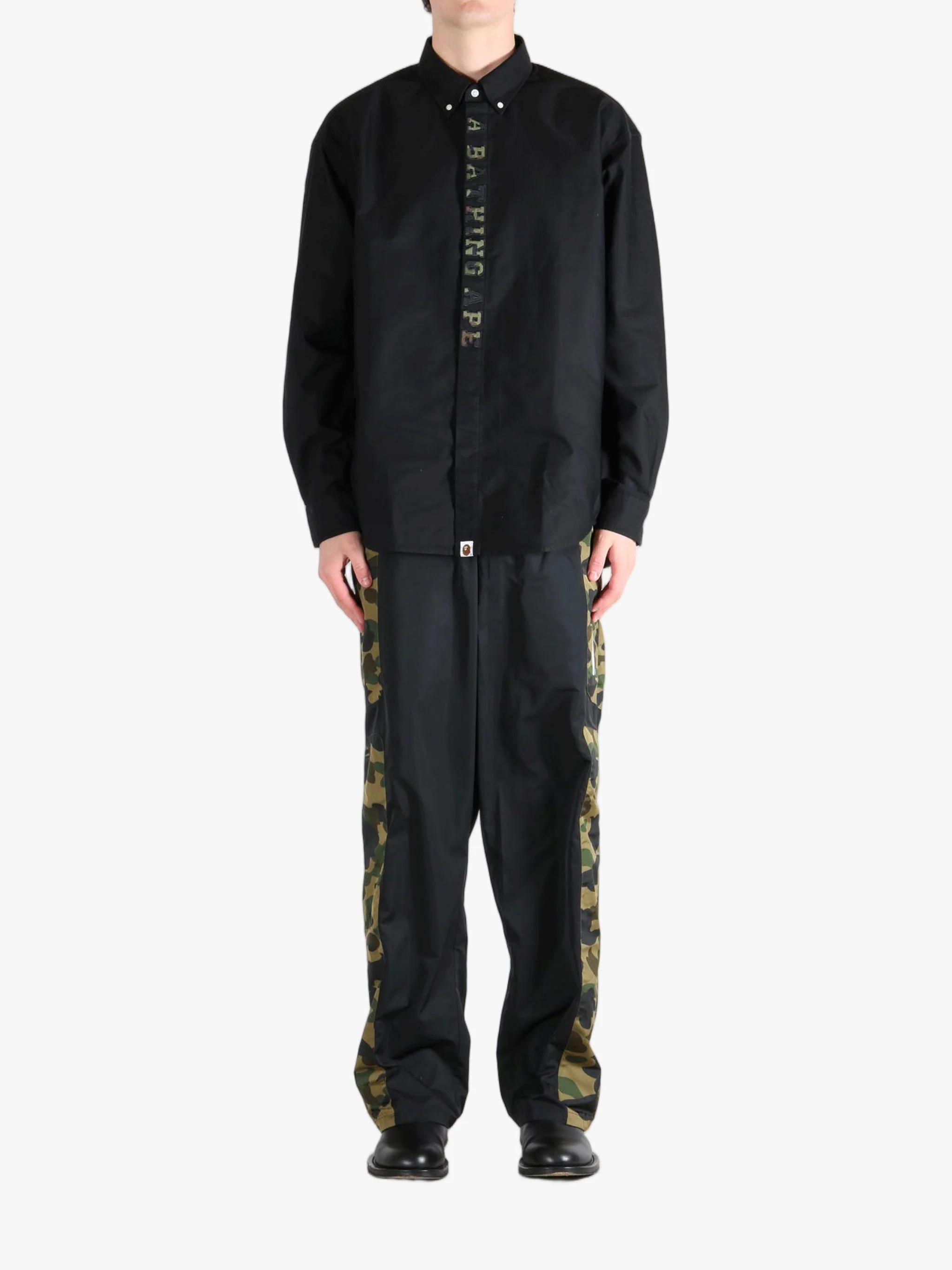 A BATHING APE - Men 1St Camo Applique Oxford Ls Shirt - Image 4