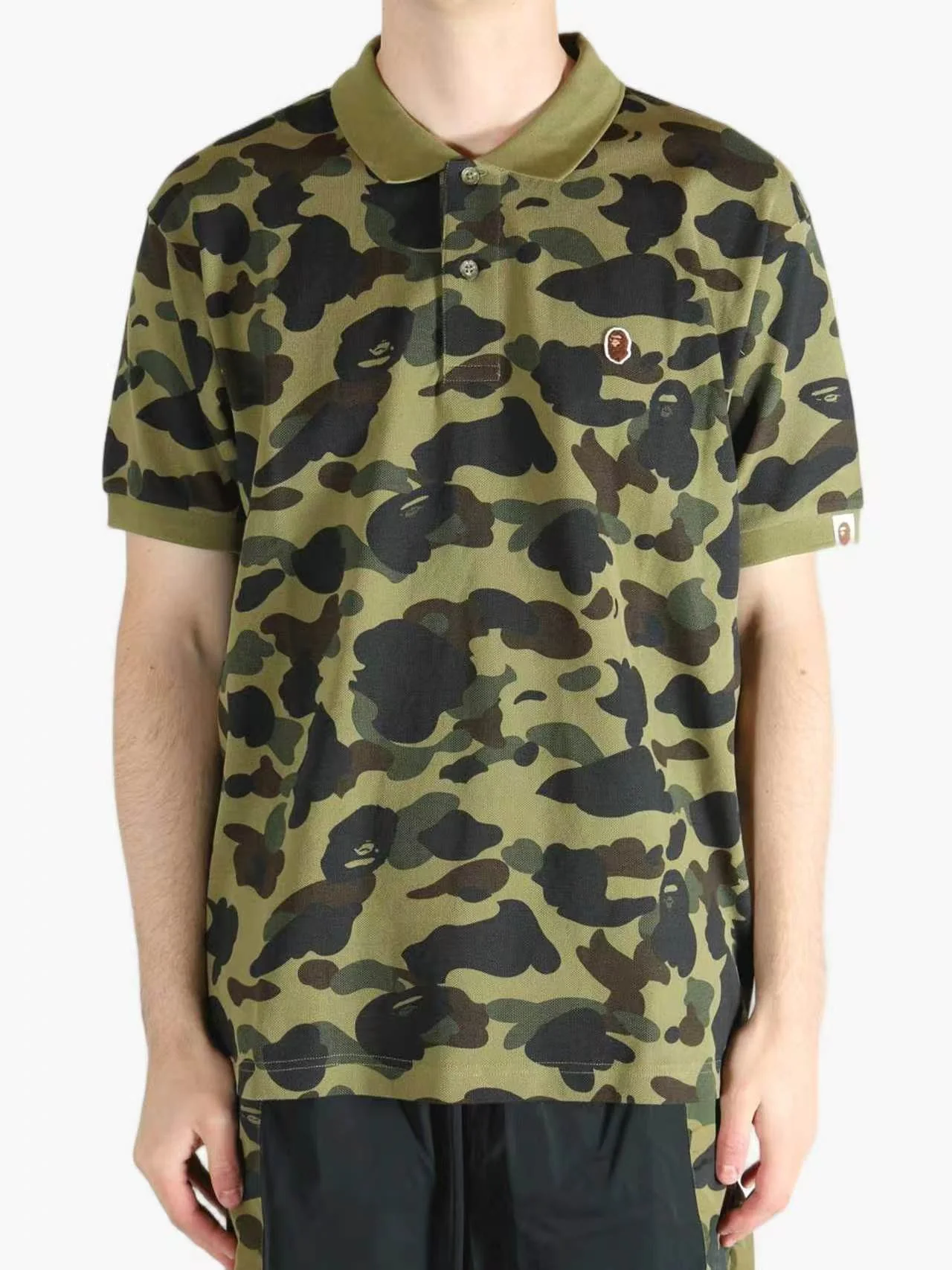 A BATHING APE - Men 1St Camo One Point Regular Fit Polo Shirt