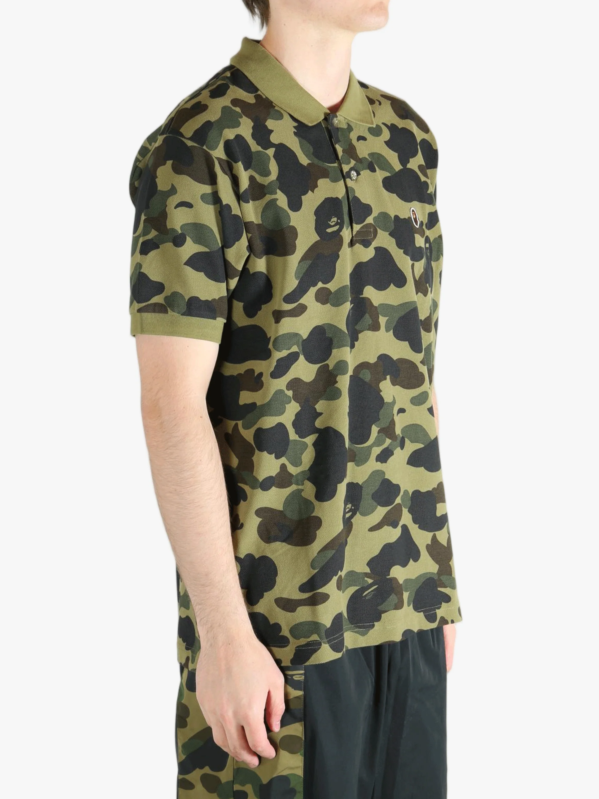 A BATHING APE - Men 1St Camo One Point Regular Fit Polo Shirt - Image 2