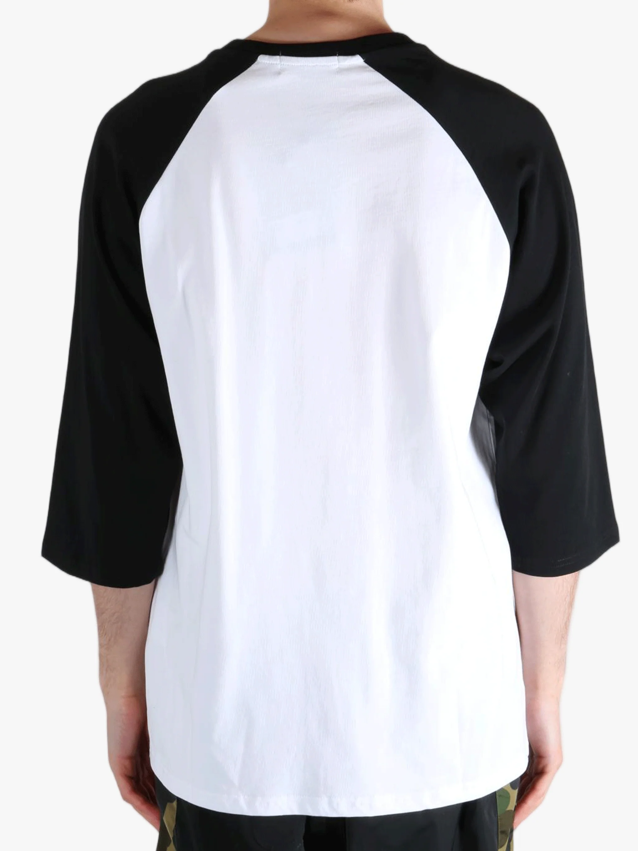A BATHING APE - Men College Raglan Regular Fit Ls Tee - Image 3