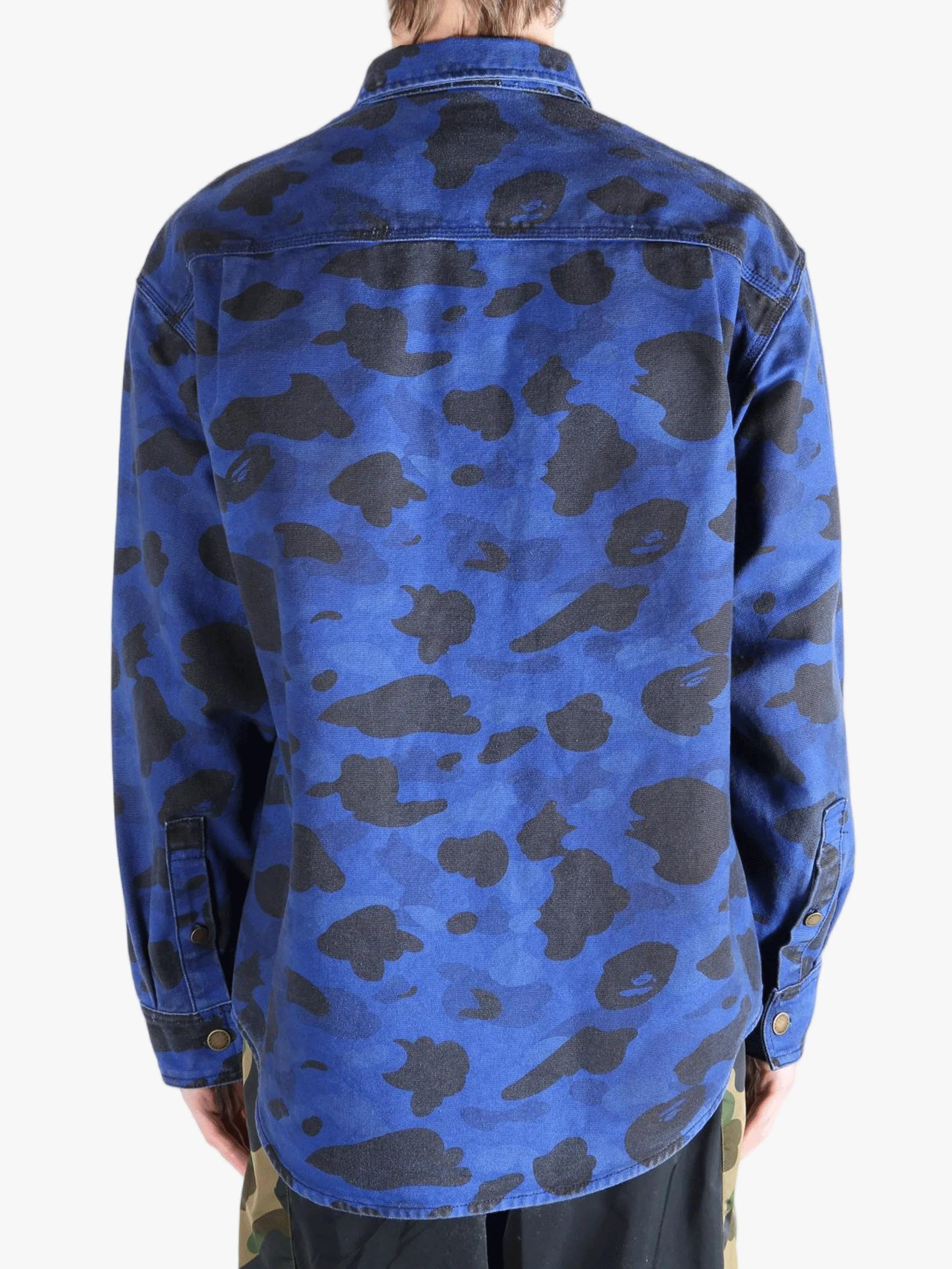 A BATHING APE - Men Solid 1St Camo Work Ls Shirt - Image 3