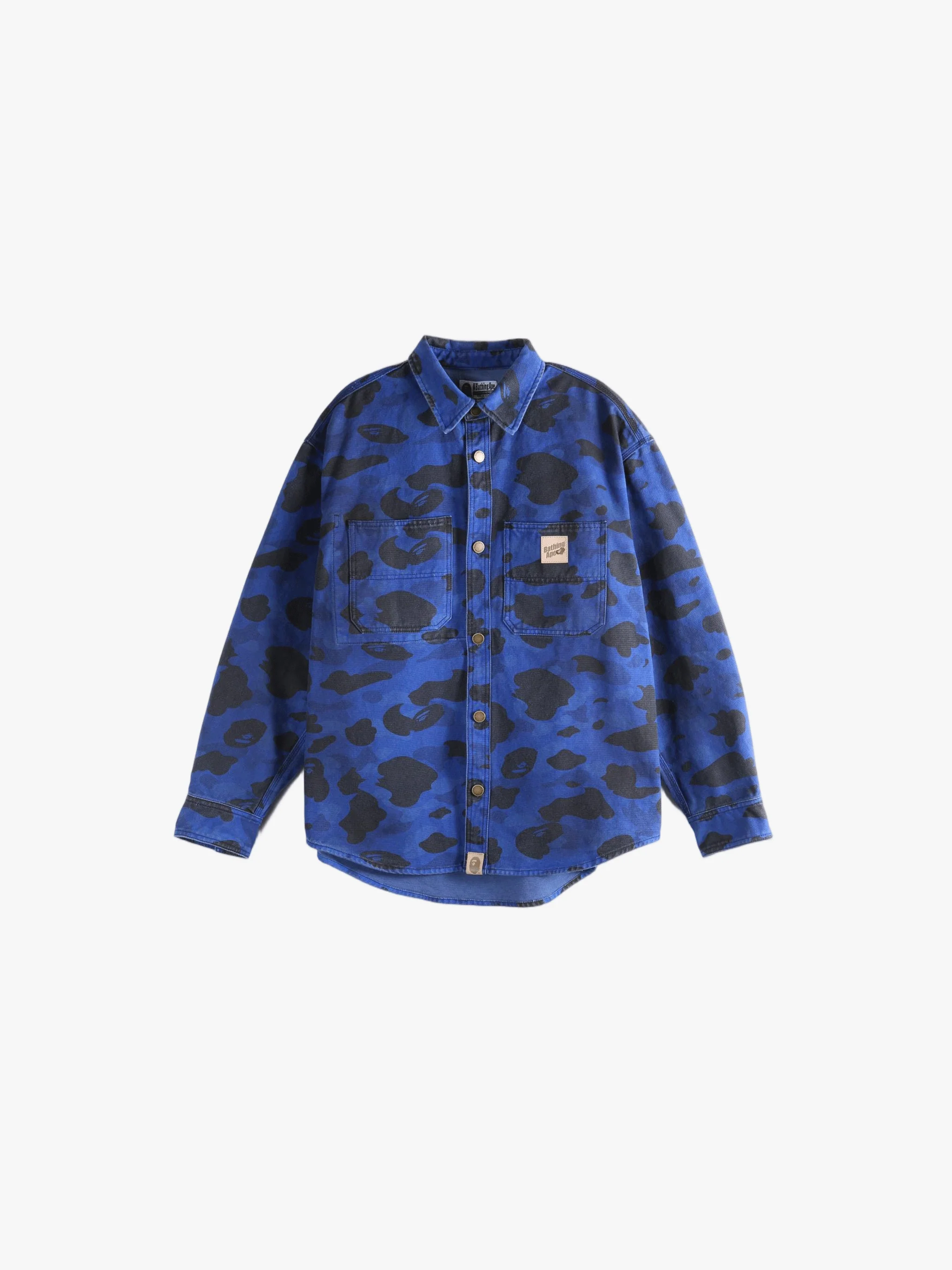 A BATHING APE - Men Solid 1St Camo Work Ls Shirt - Image 4