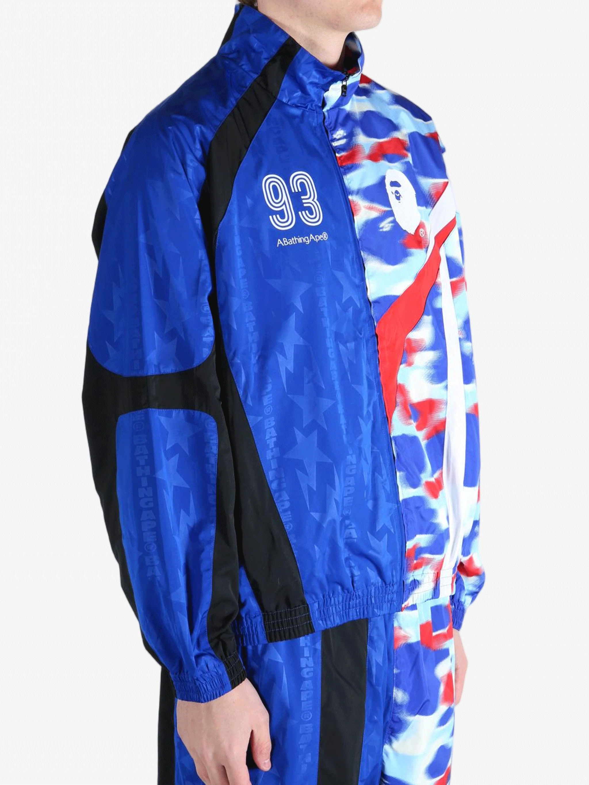 A BATHING APE - Men Split Stand Collar Track Jacket - Image 2