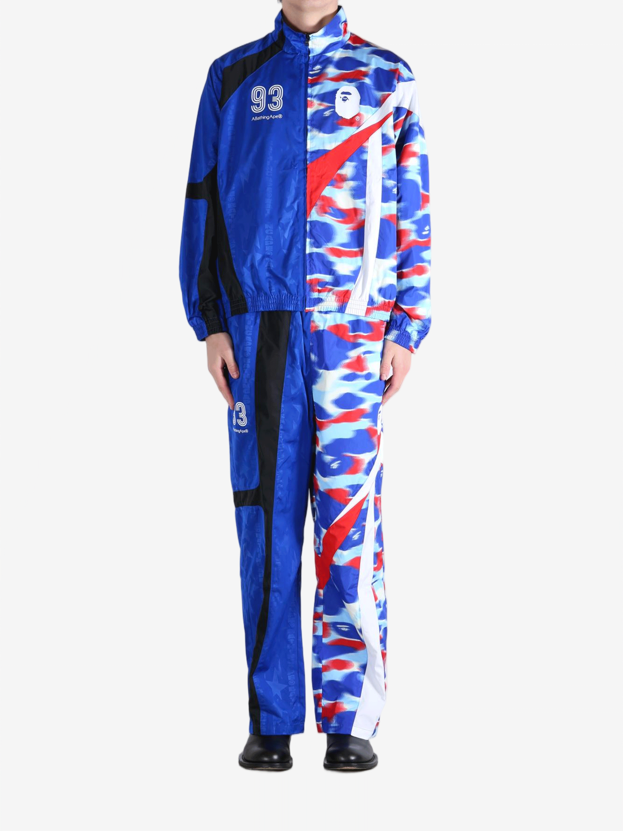 A BATHING APE - Men Split Stand Collar Track Jacket - Image 4