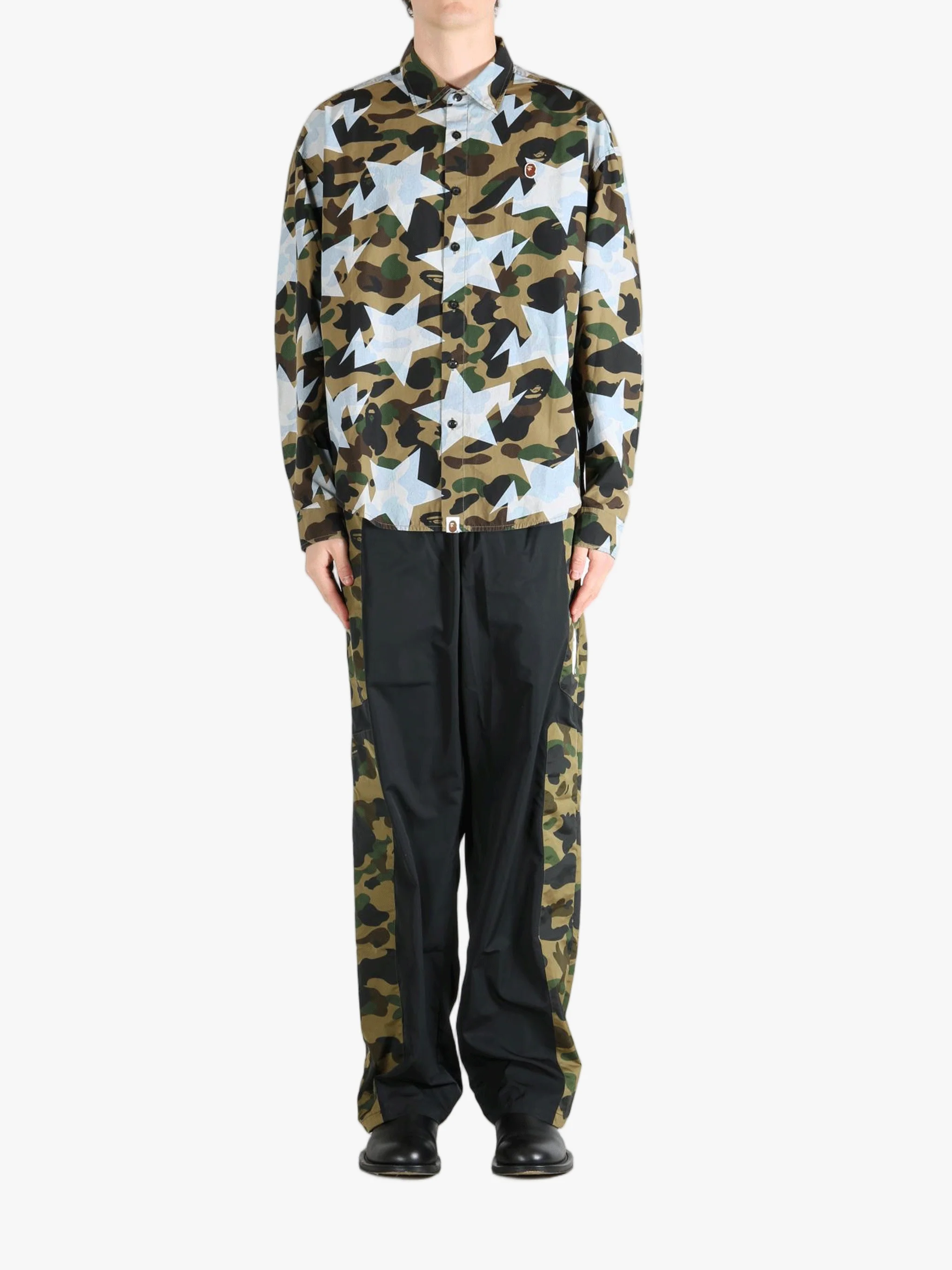 A BATHING APE - Men Sta Over Print 1St Camo Poplin Ls Shirt - Image 4