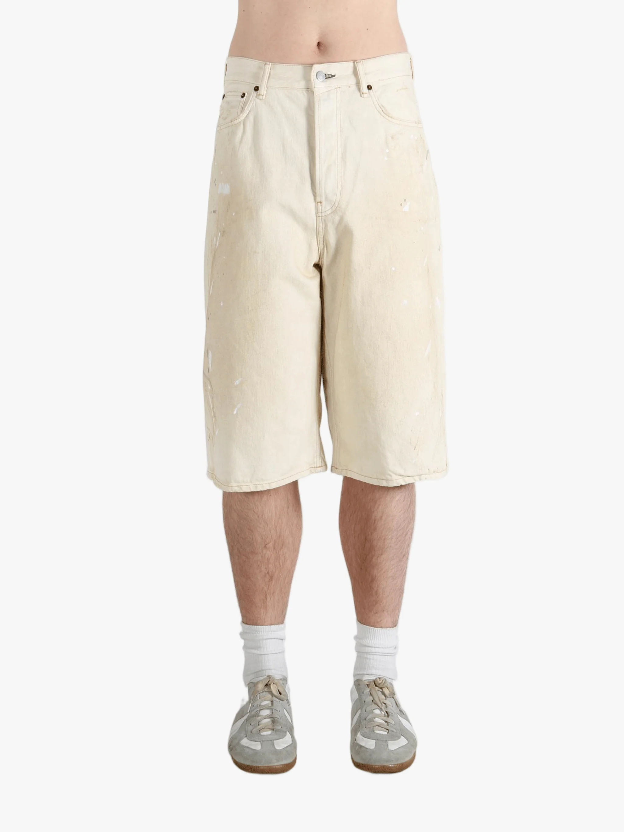ACNE STUDIOS - Men Core Denim White Shorts