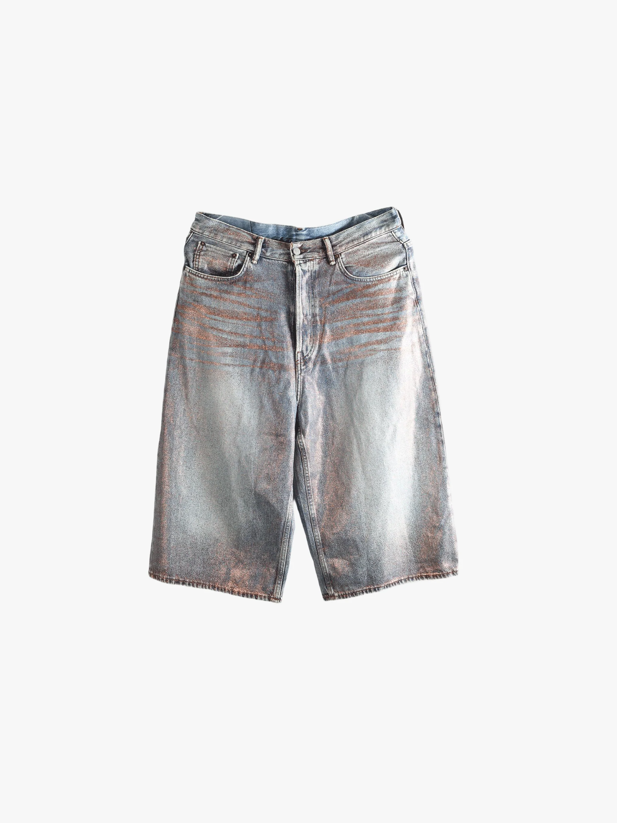 ACNE STUDIOS - Men Core Wide Leg Denim Short - Image 4
