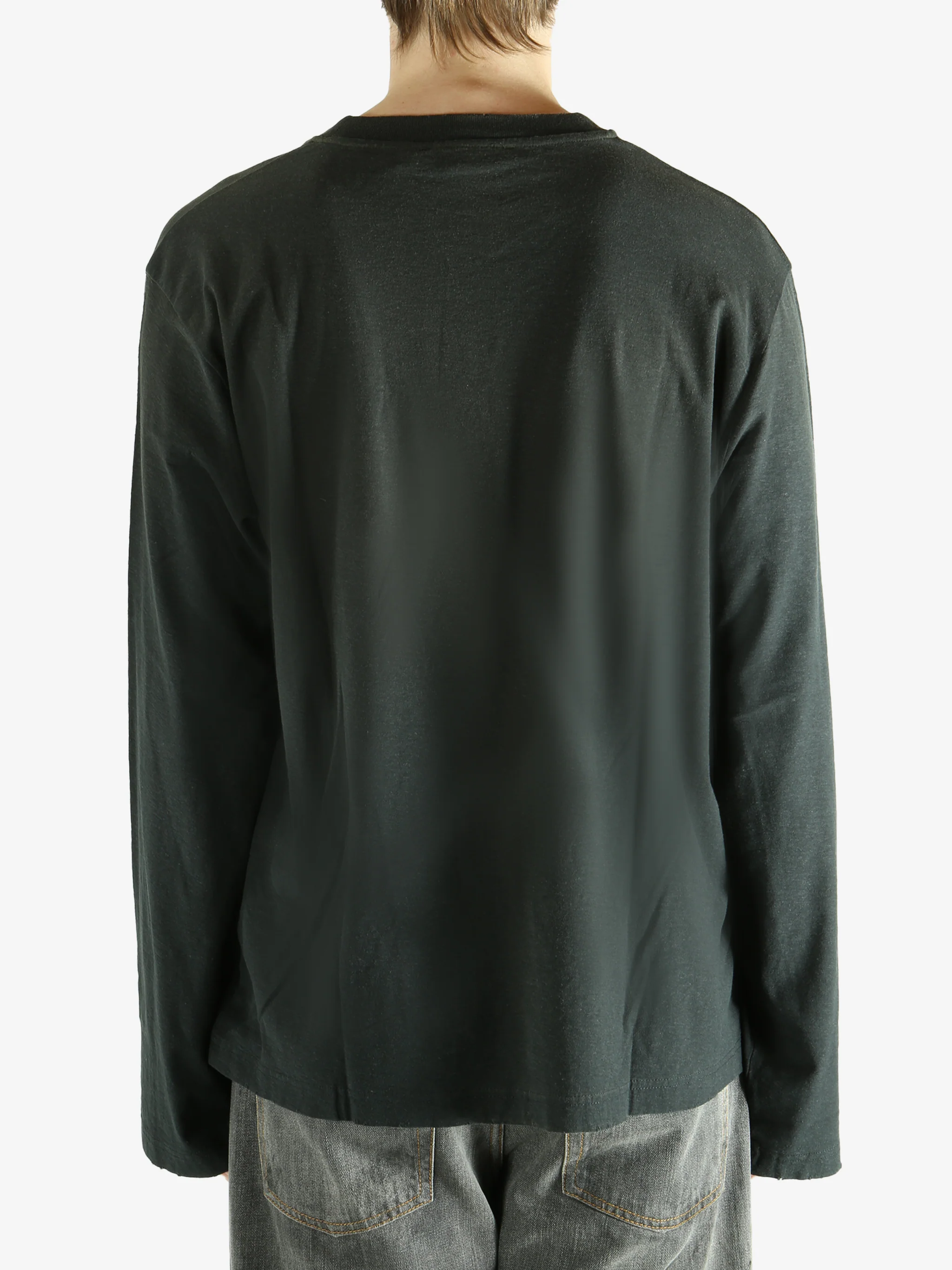 ACNE STUDIOS - Men Long Sleeved Crew Neck Loose Fit T-Shirt - Image 3
