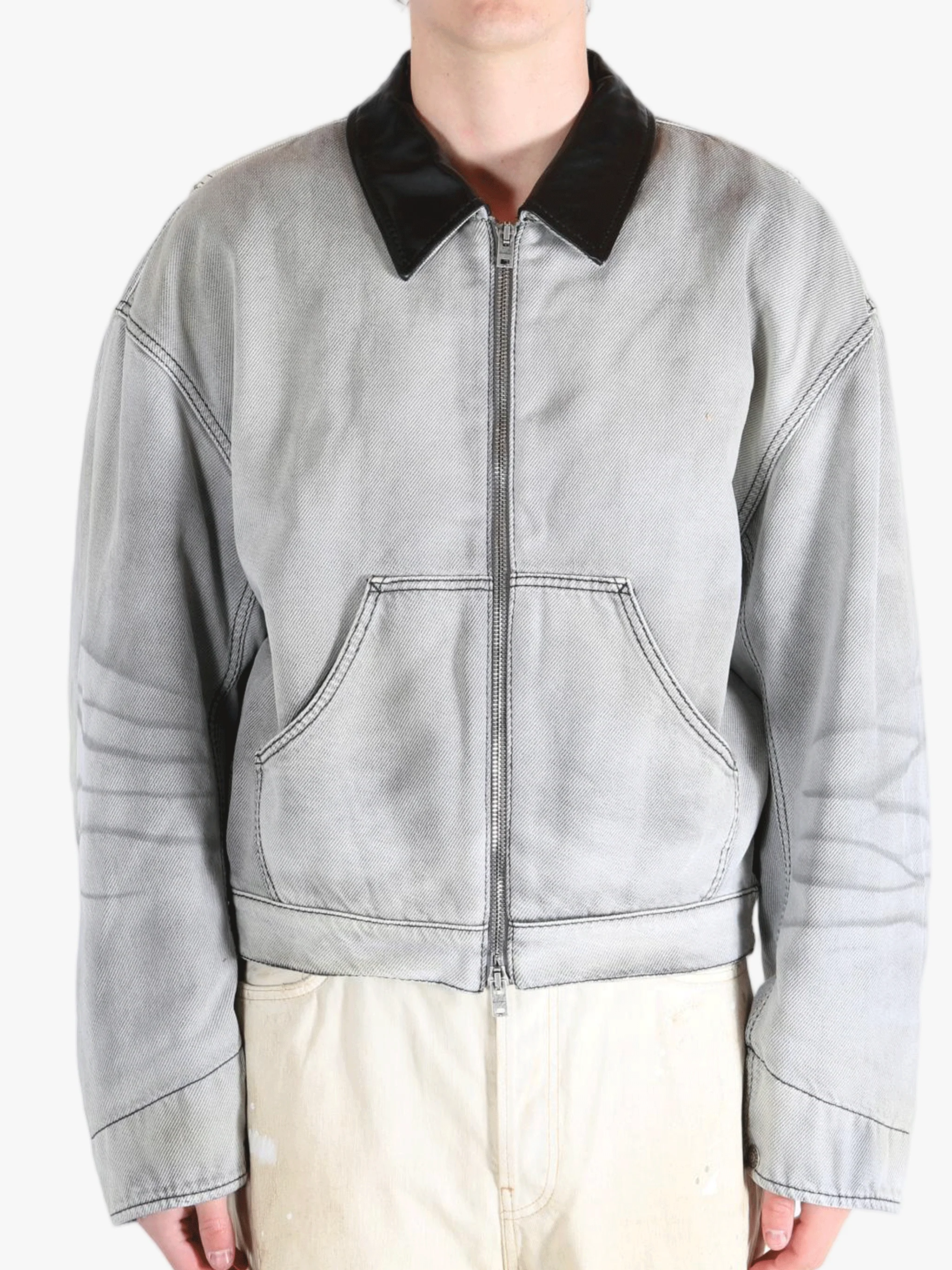 ACNE STUDIOS - Men Loose Fit Zip-Up Short Outerwear Jacket