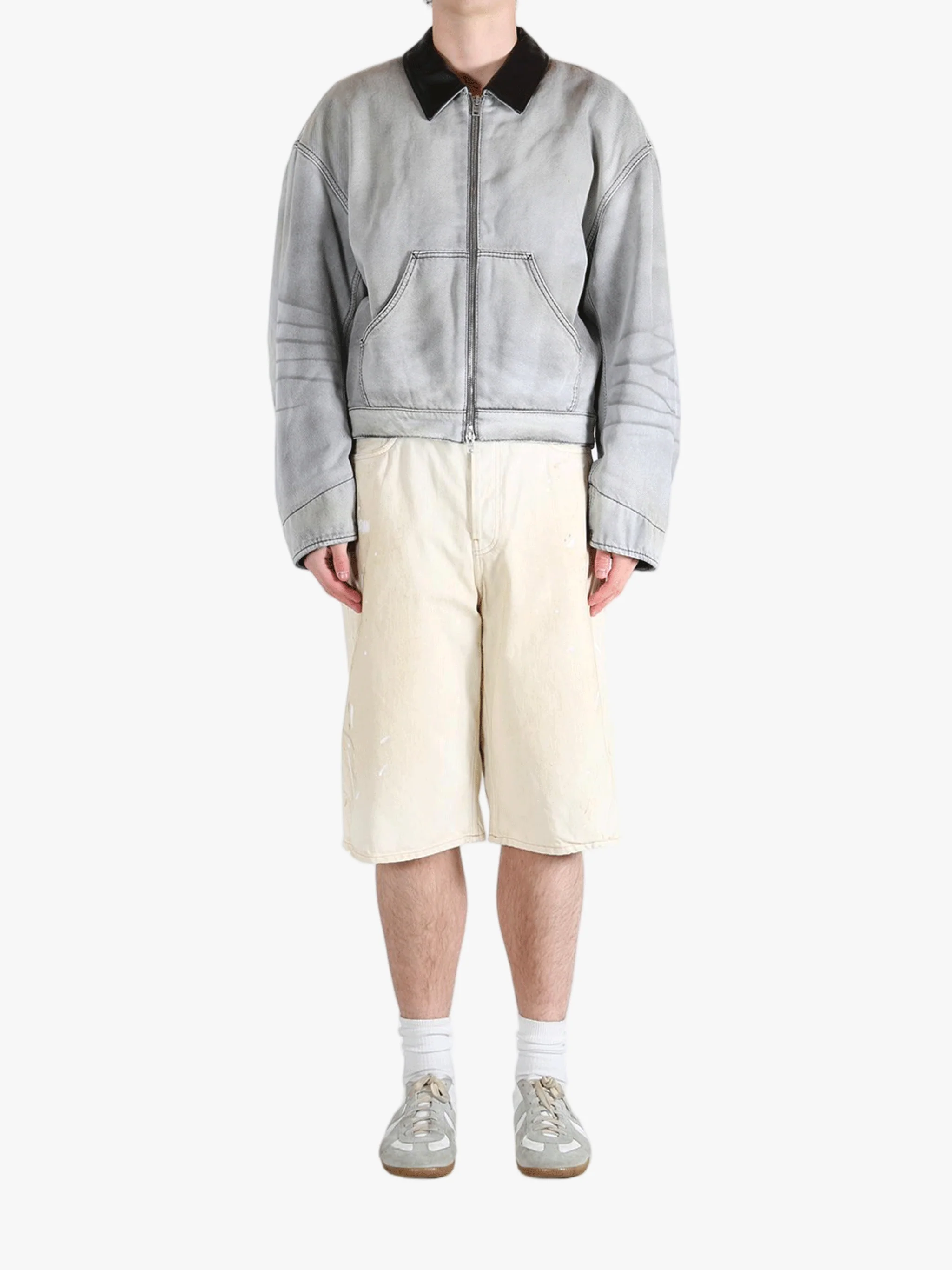 ACNE STUDIOS - Men Loose Fit Zip-Up Short Outerwear Jacket - Image 2