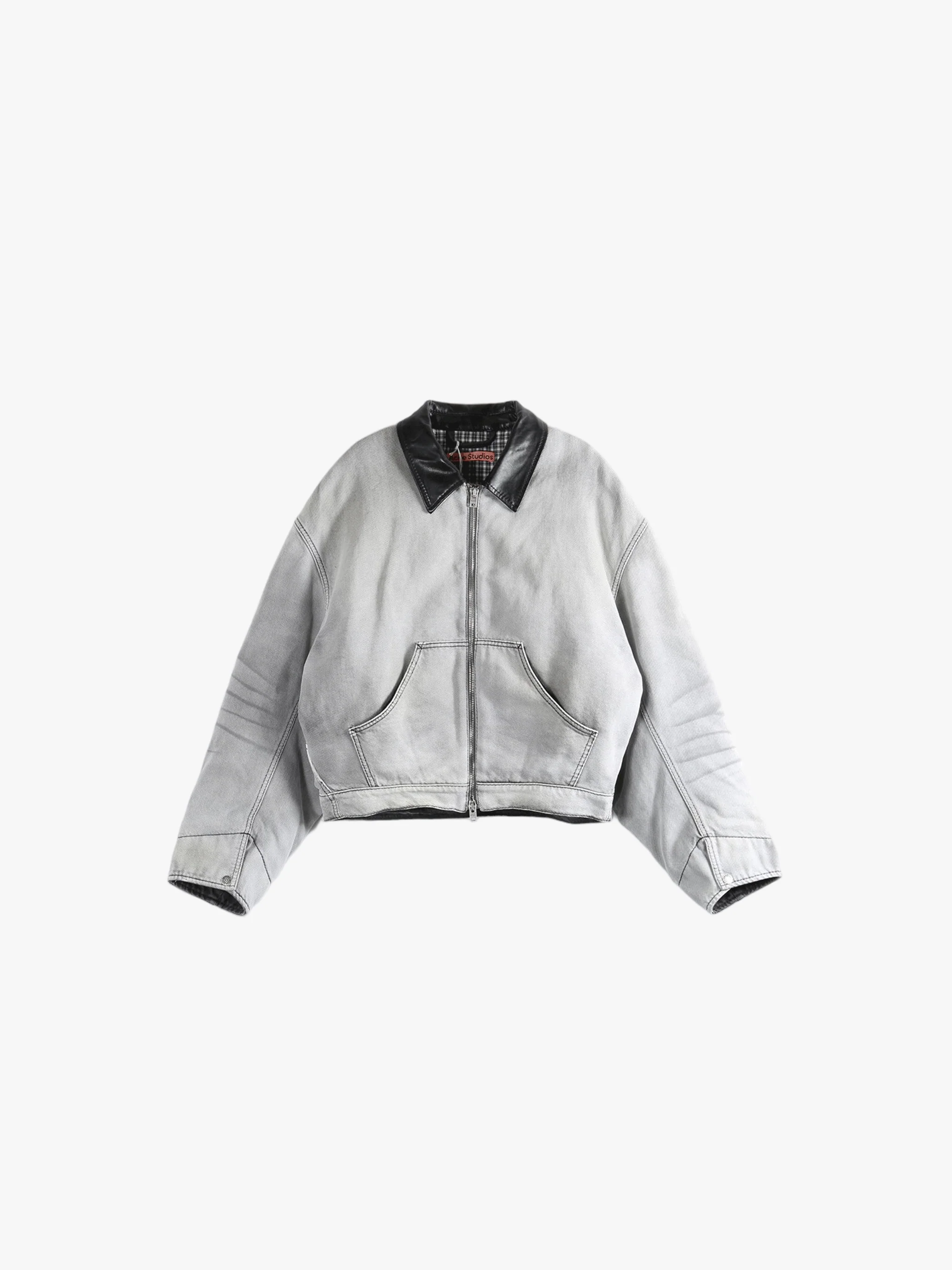 ACNE STUDIOS - Men Loose Fit Zip-Up Short Outerwear Jacket - Image 5