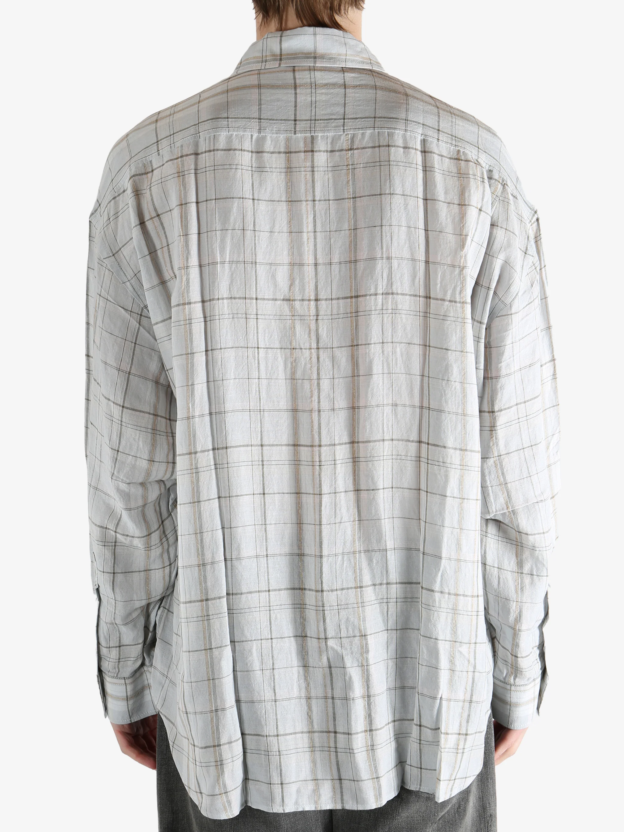 ACNE STUDIOS - Men Plaid Button-Up Long Sleeves Shirt - Image 3