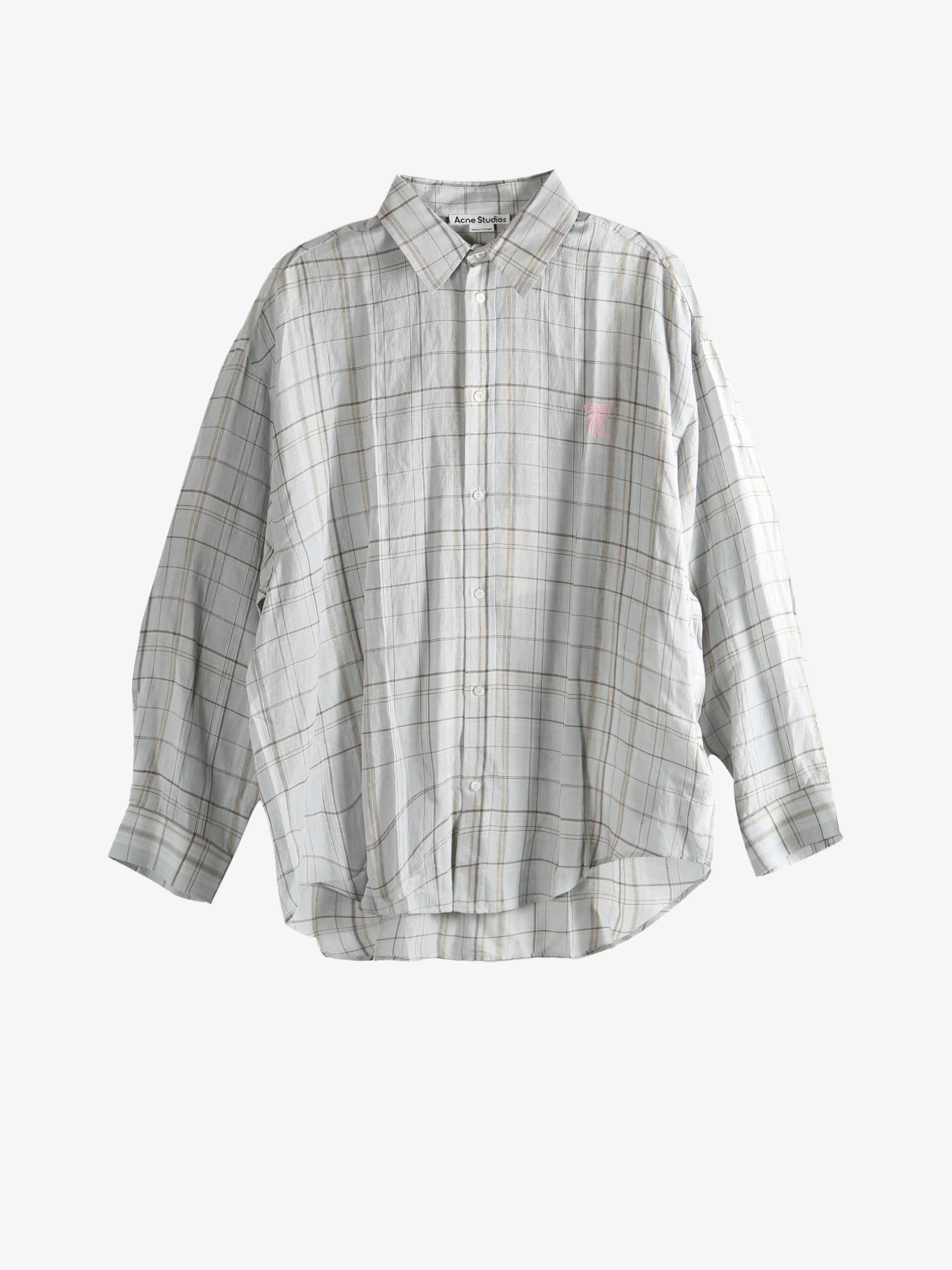 ACNE STUDIOS - Men Plaid Button-Up Long Sleeves Shirt - Image 5
