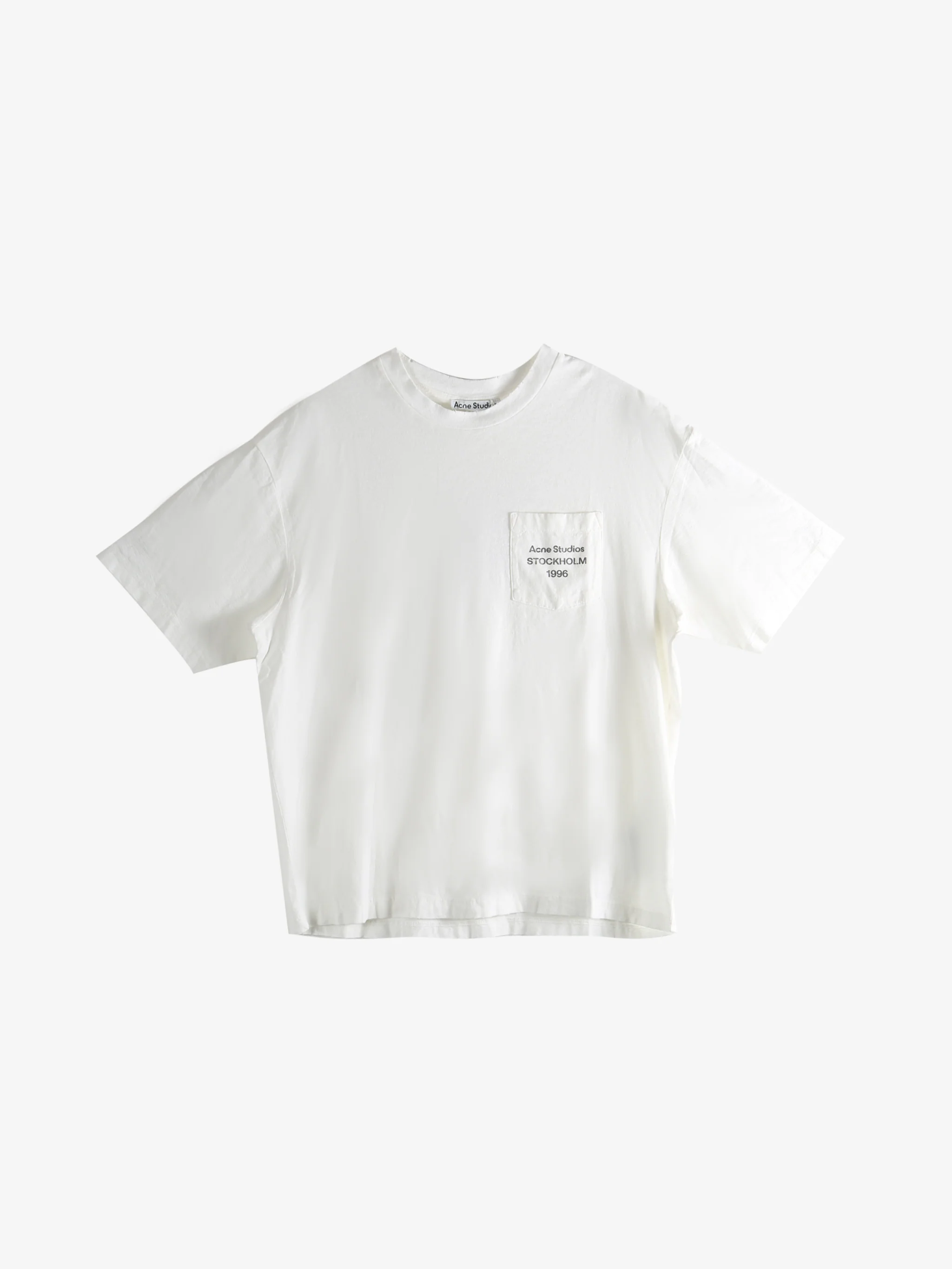 ACNE STUDIOS - Men White Crew Neck Short Sleeved T-Shirt - Image 5