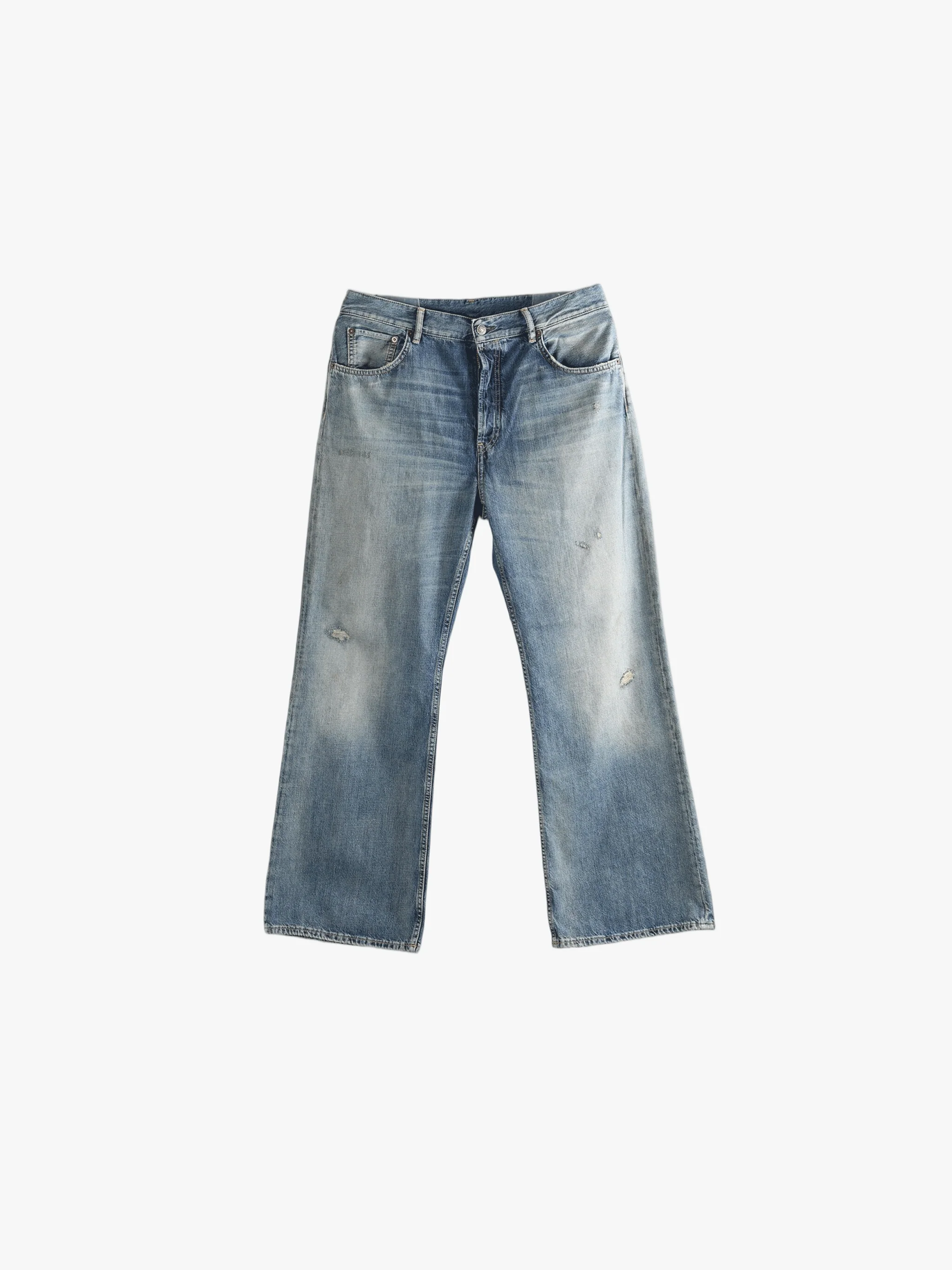 ACNE STUDIOS - Men Wide Leg Cut High Waisted Jeans - Image 4