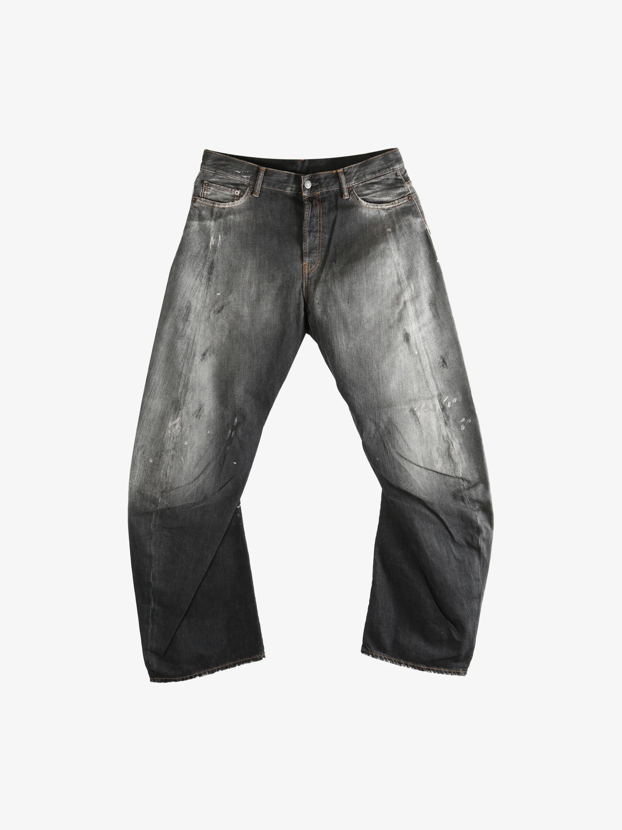 ACNE STUDIOS - Men Wide Leg Cut High Waisted Style Jeans - Image 4