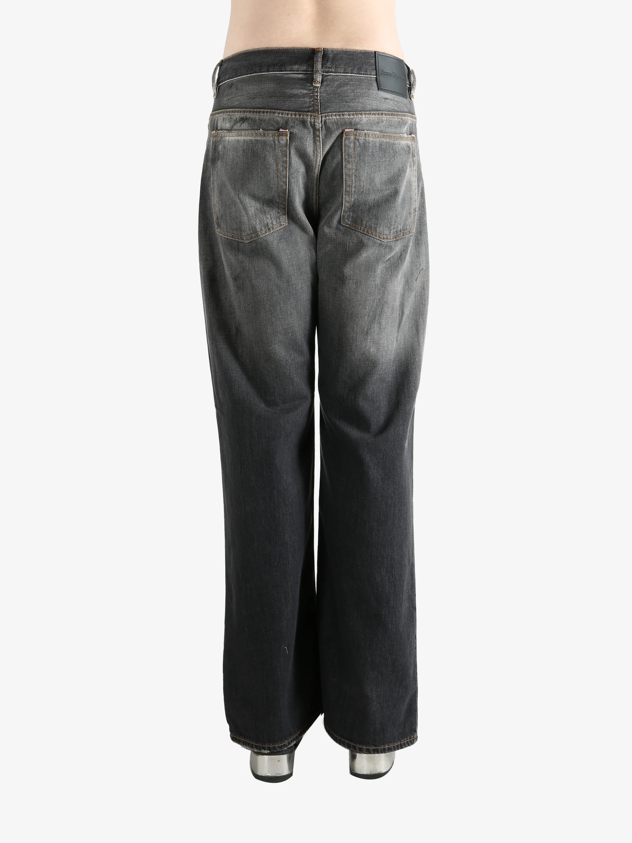 ACNE STUDIOS - Men Wide Leg Cut High-Waisted Style Jeans - Image 3