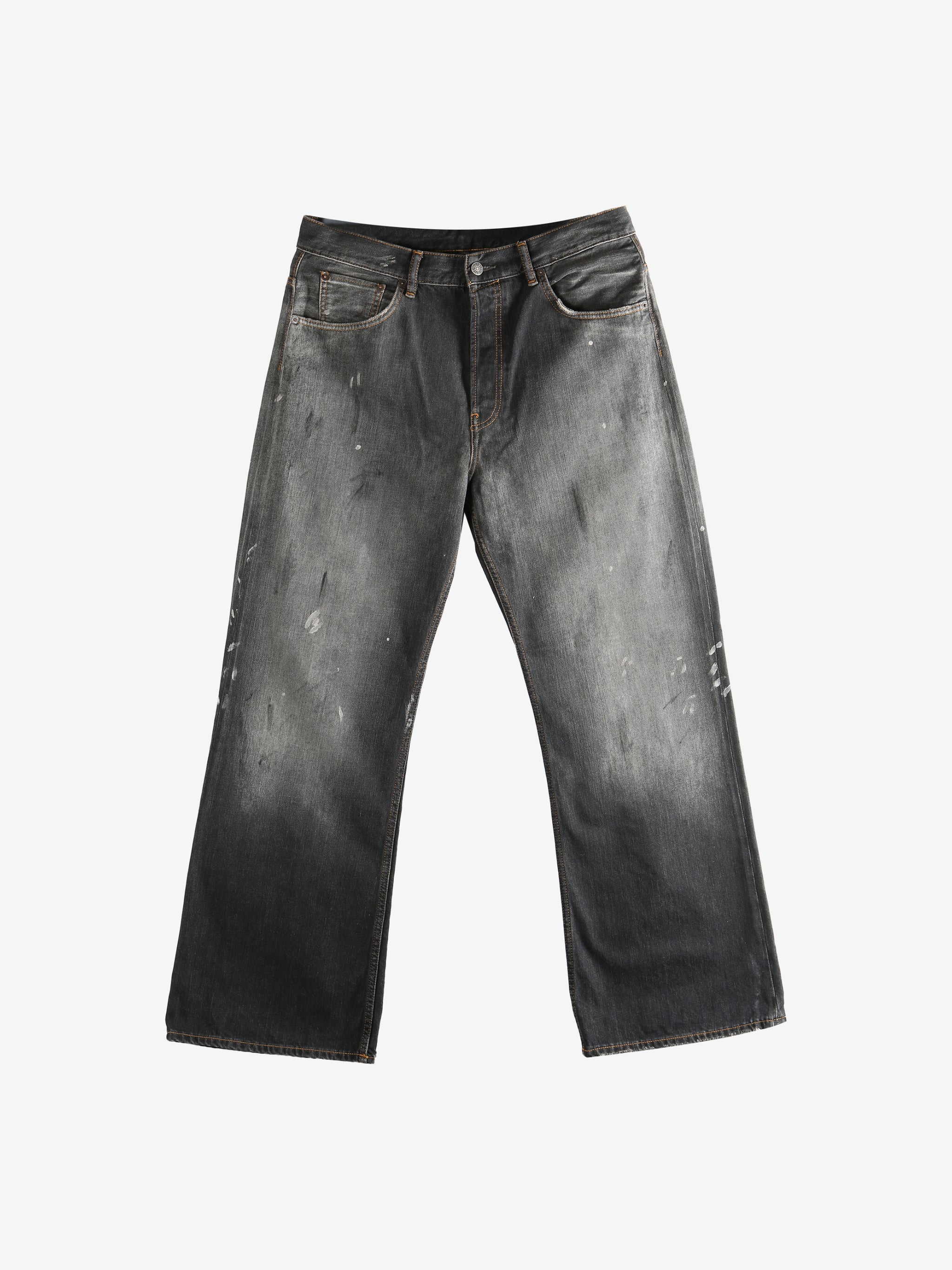 ACNE STUDIOS - Men Wide Leg Cut High-Waisted Style Jeans - Image 4