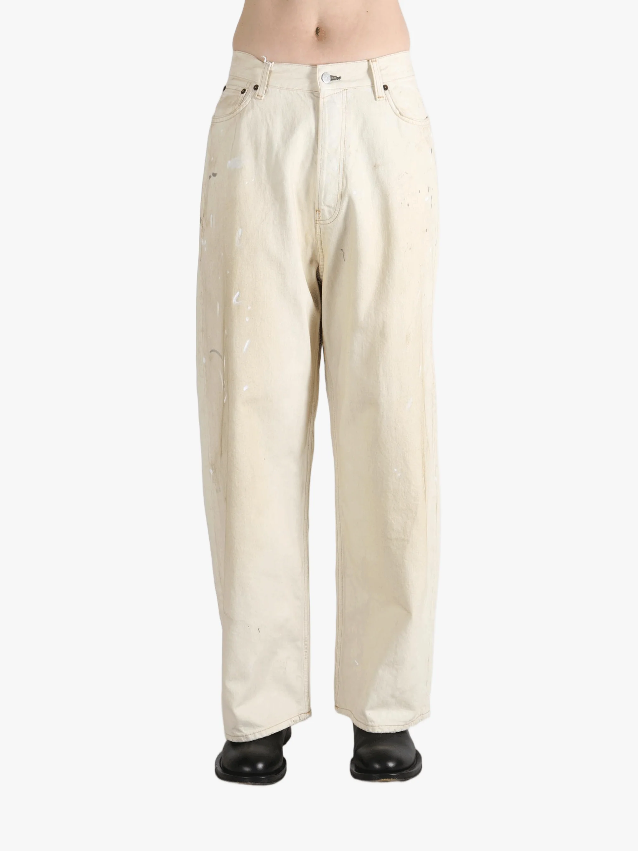 ACNE STUDIOS - Men Wide Leg High Waisted 5-Pocket Denim Jeans
