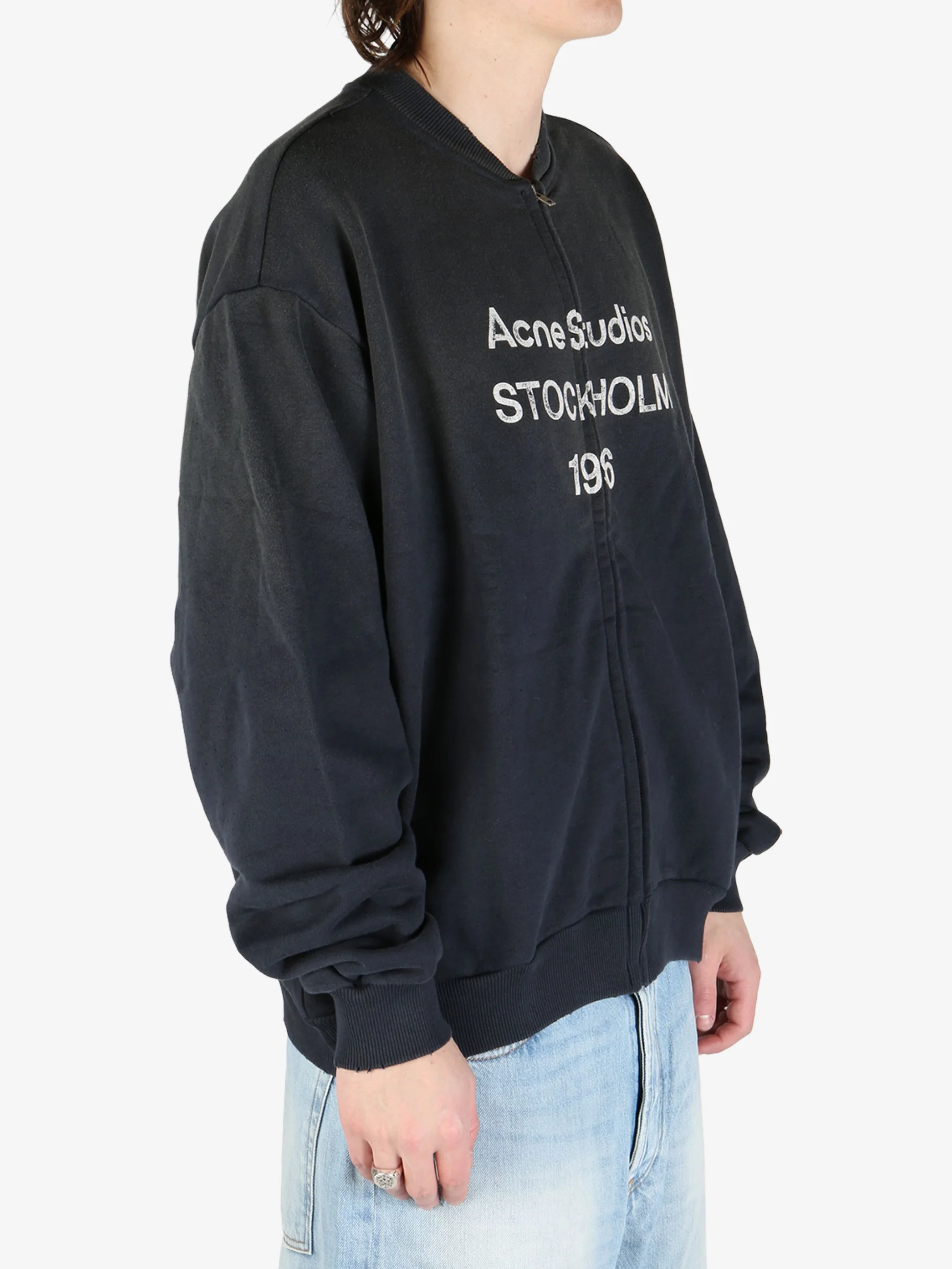ACNE STUDIOS - Women Zip Logo Sweater - Image 2