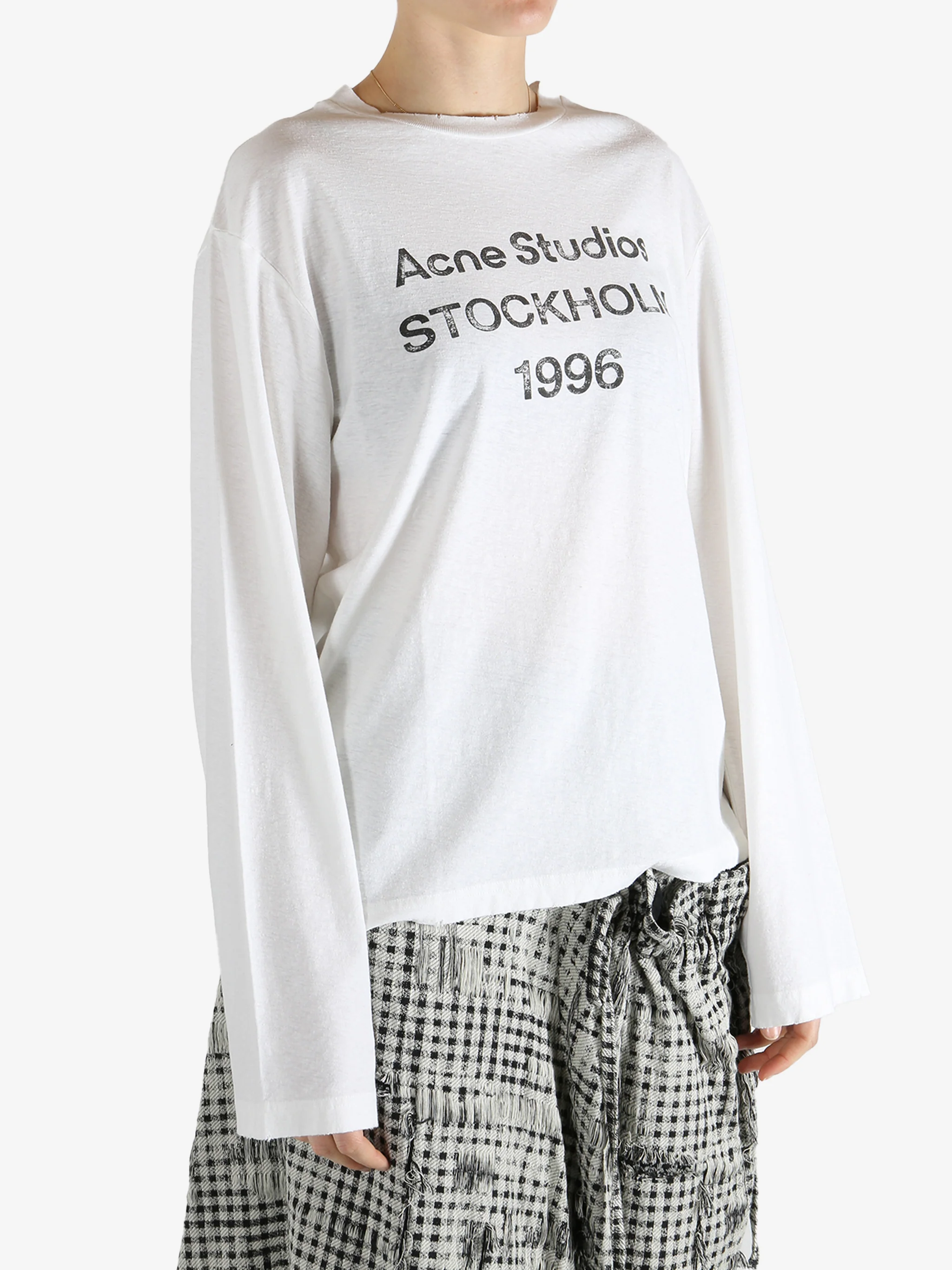 ACNE STUDIOS - Women Crew Neck Long Sleeve T-Shirt - Image 2