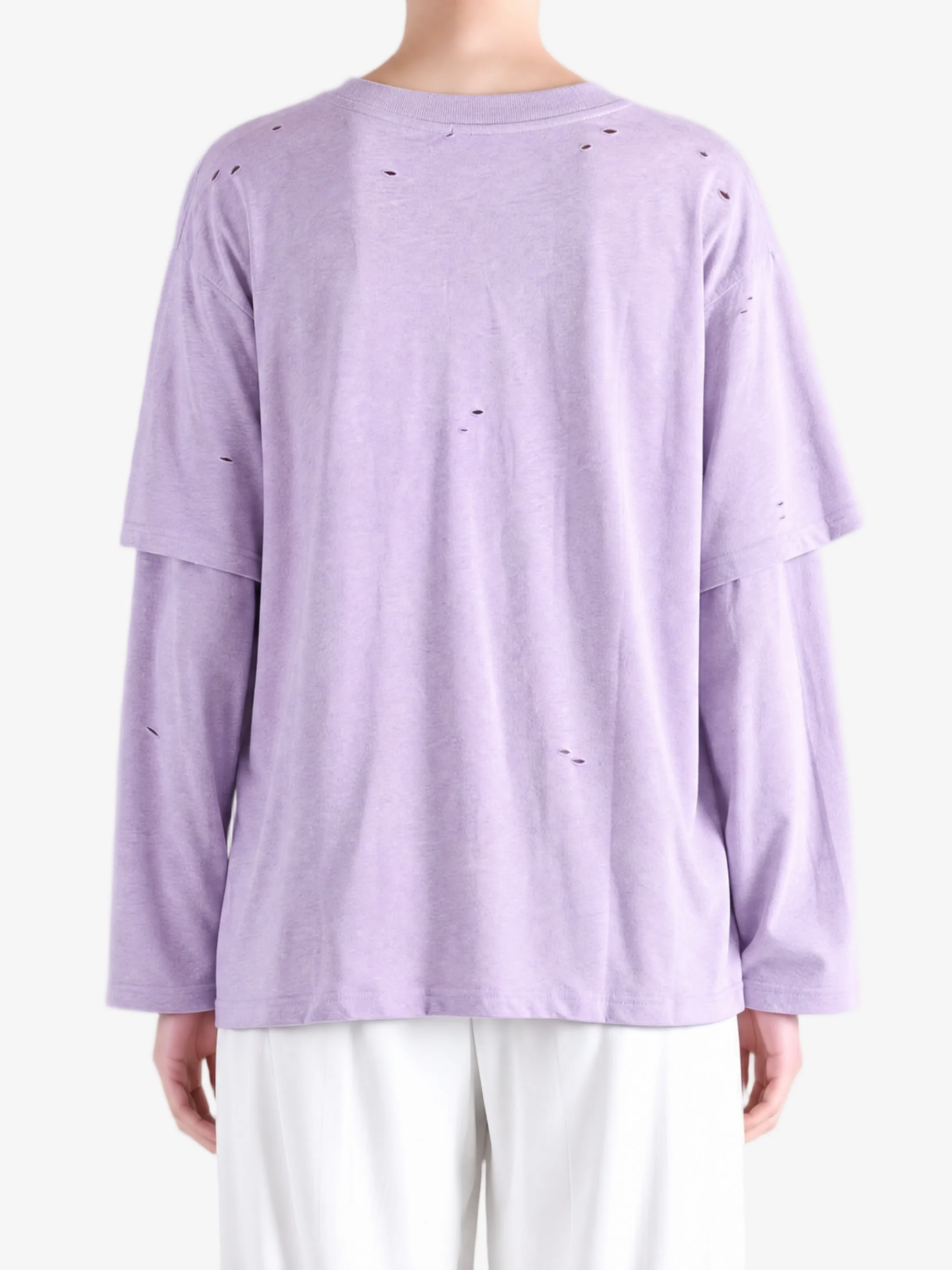 ACNE STUDIOS - Women Logo Crew Neck Long Sleeves T-shirt - Image 3