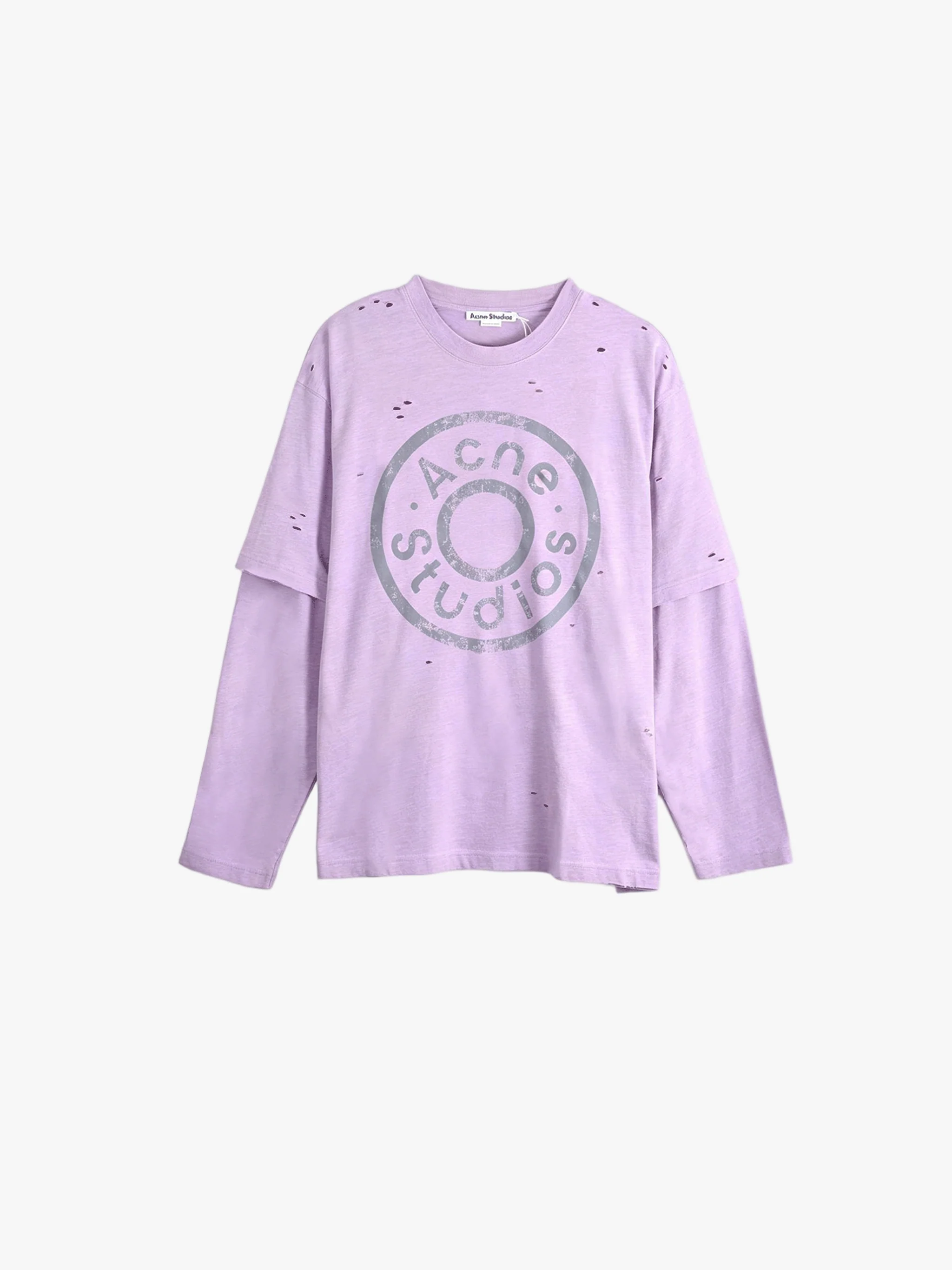 ACNE STUDIOS - Women Logo Crew Neck Long Sleeves T-shirt - Image 4
