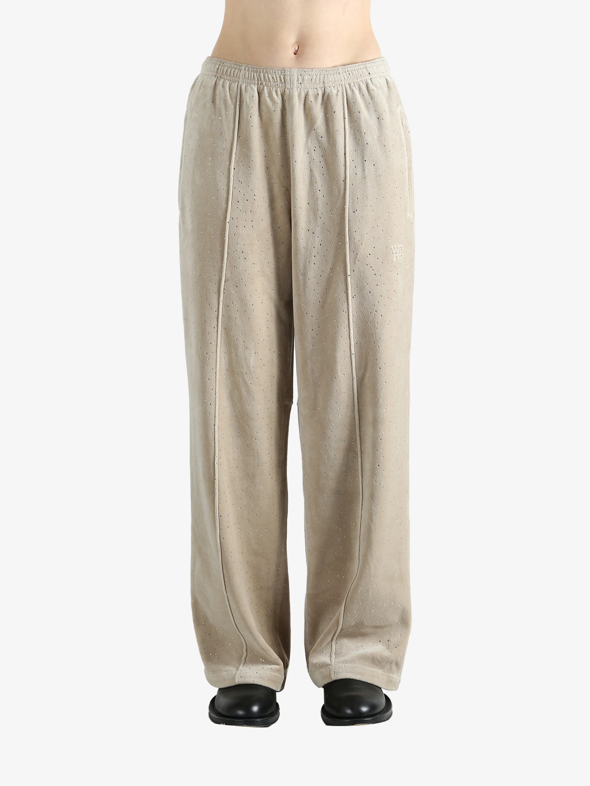 ALEXANDER WANG - Women Allover Hotfix Mid-Rise Relaxed Pant