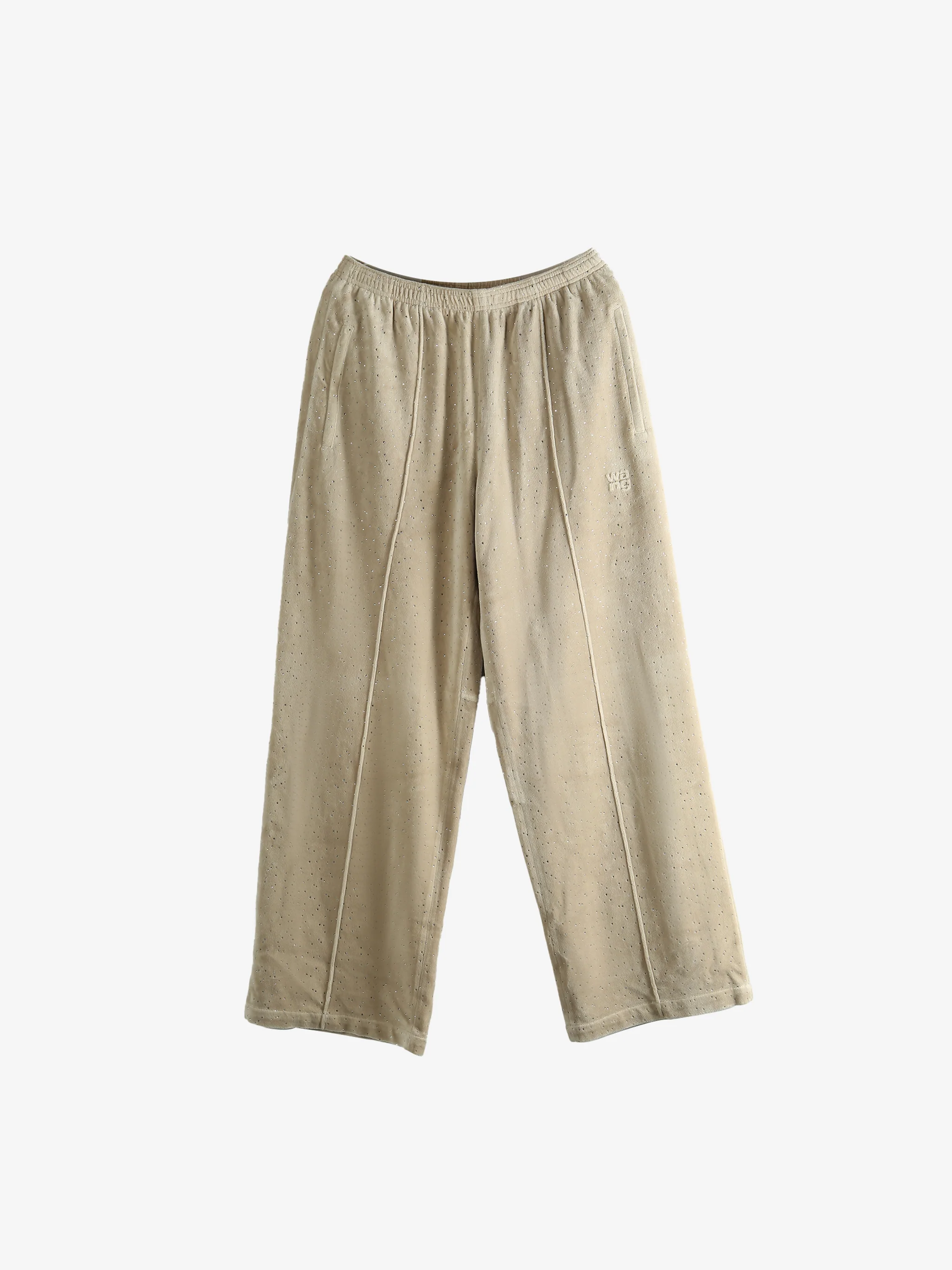 ALEXANDER WANG - Women Allover Hotfix Mid-Rise Relaxed Pant - Image 4