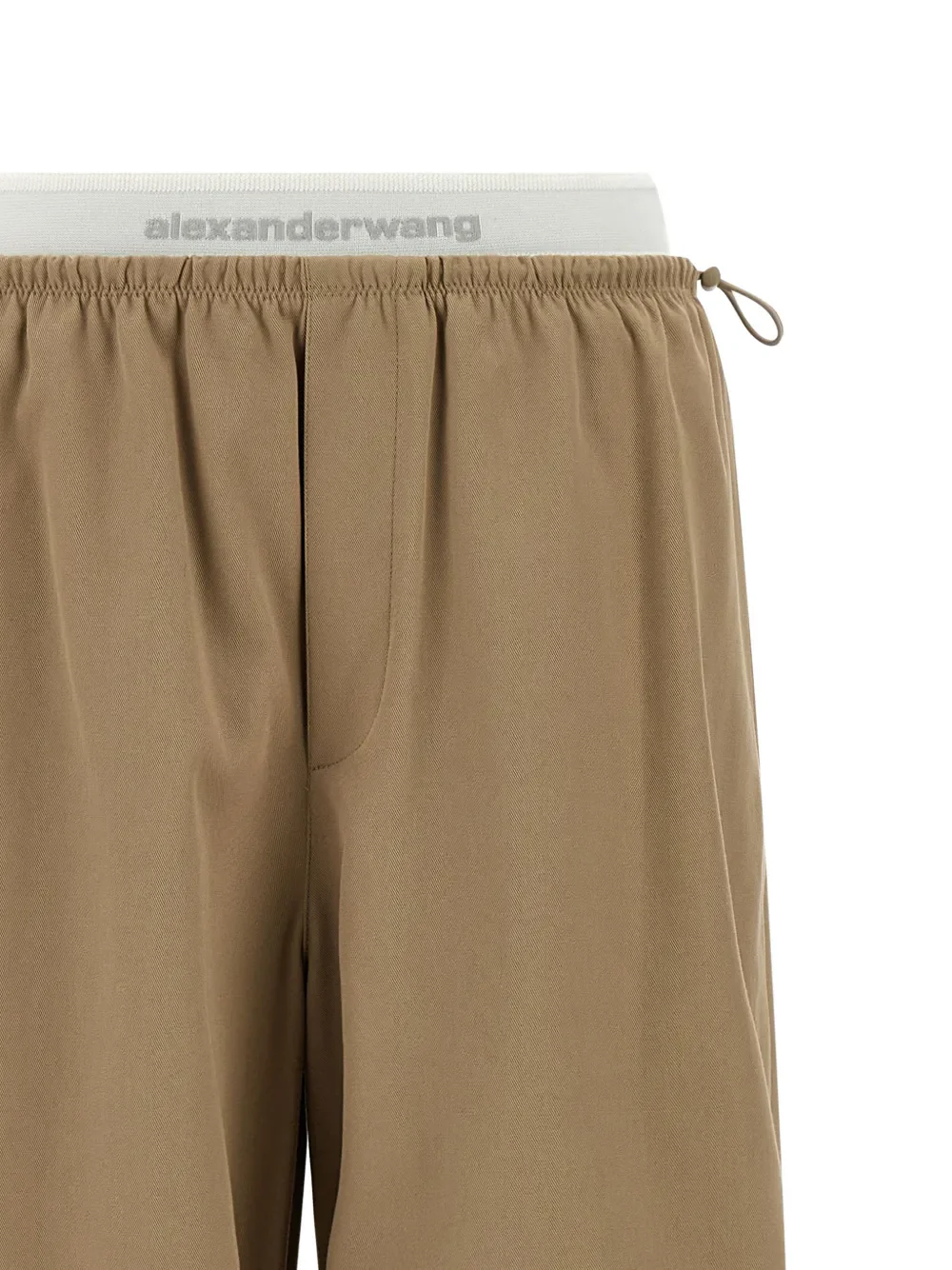 ALEXANDER WANG - Women Articulated Knee Mid-Rise Logo Elastic Pants - Image 3