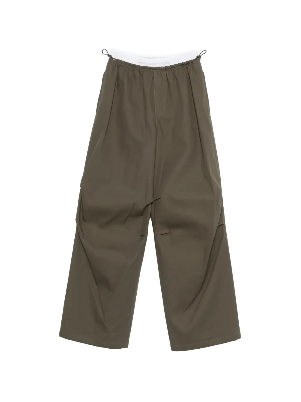 ALEXANDER WANG - Women Articulated Knee Mid-Rise Logo Elastic Pants - Image 5