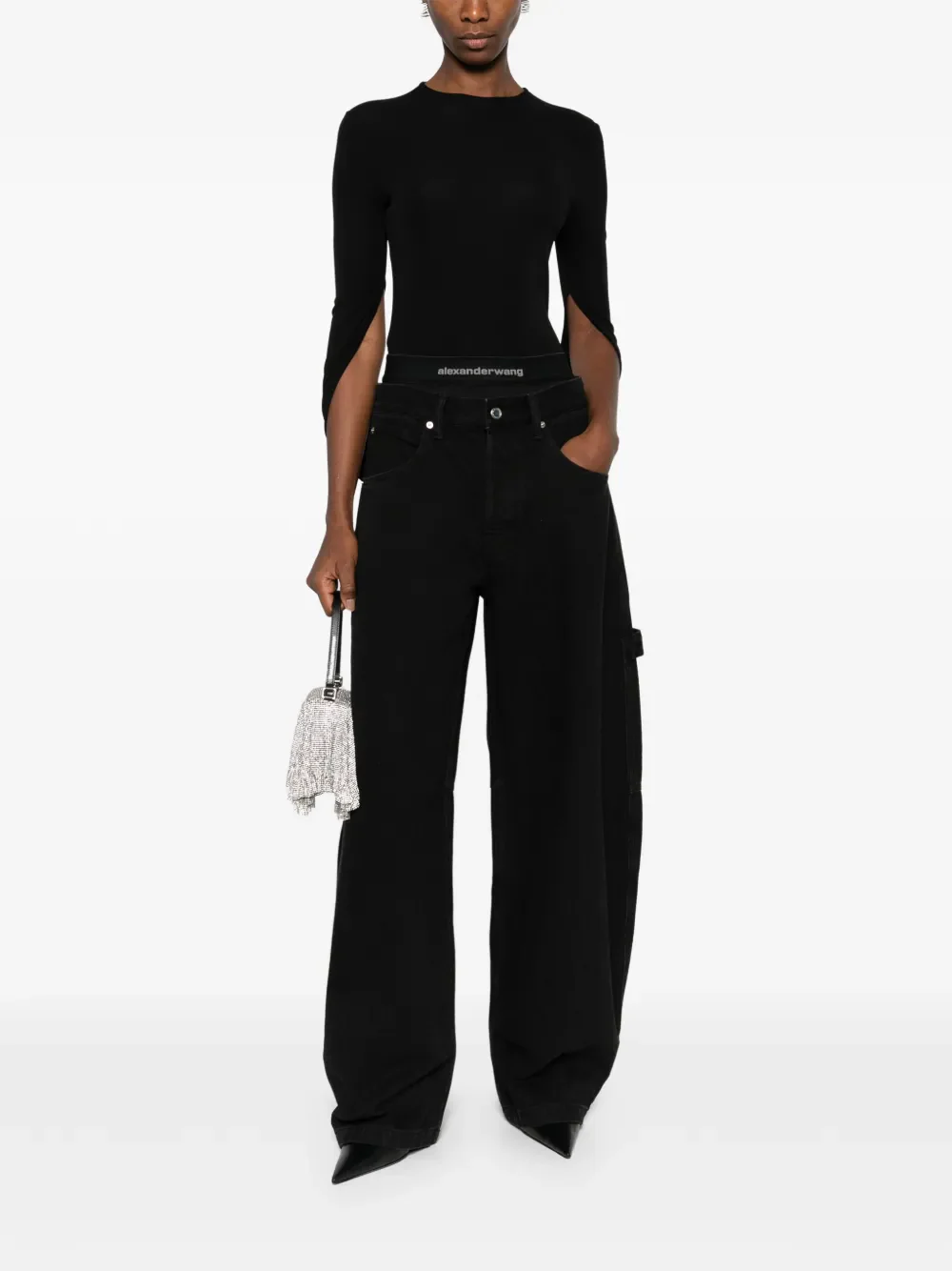 ALEXANDER WANG - Women Drape Back Sleeves Long Sleeve Top