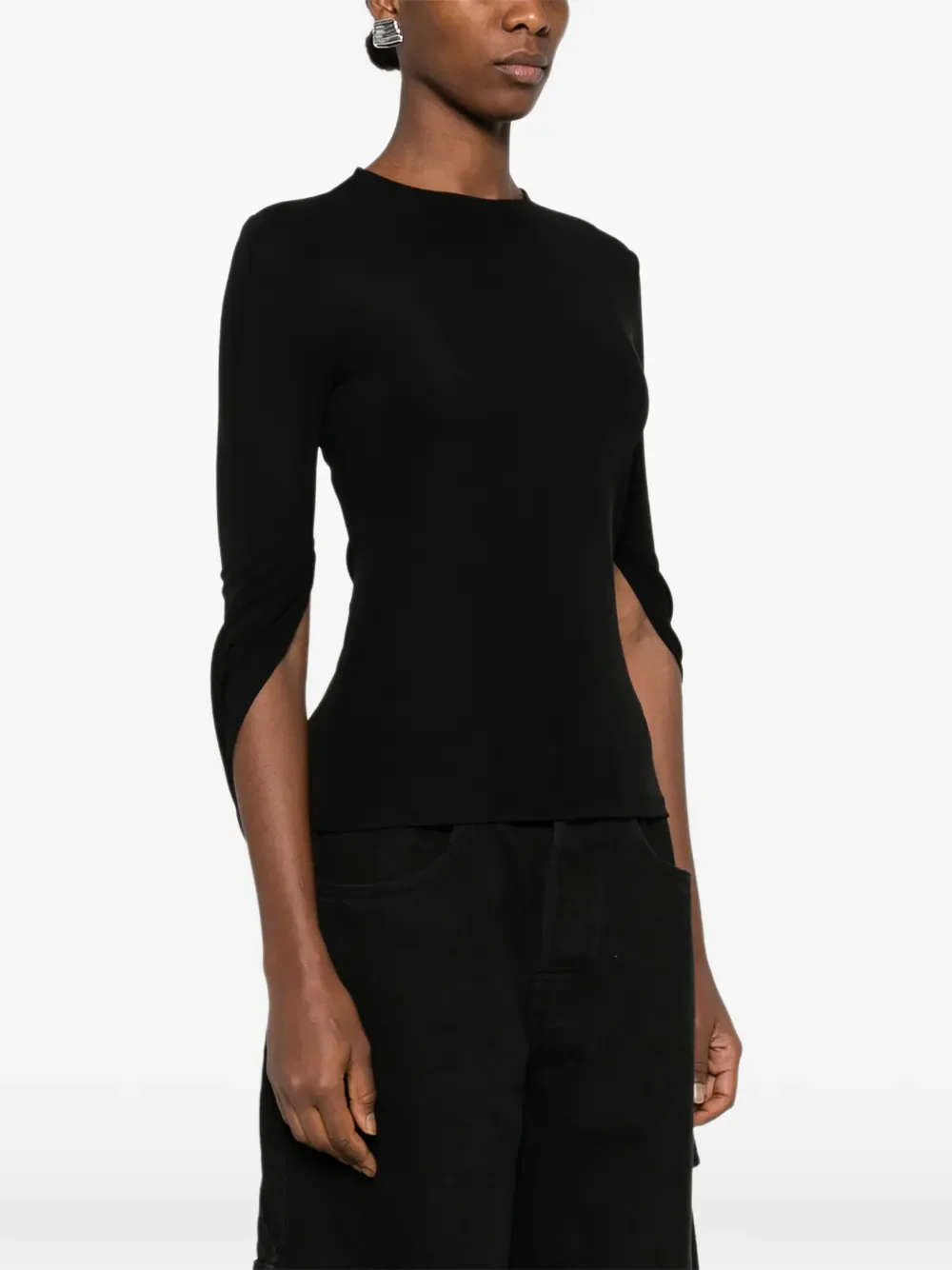 ALEXANDER WANG - Women Drape Back Sleeves Long Sleeve Top - Image 2