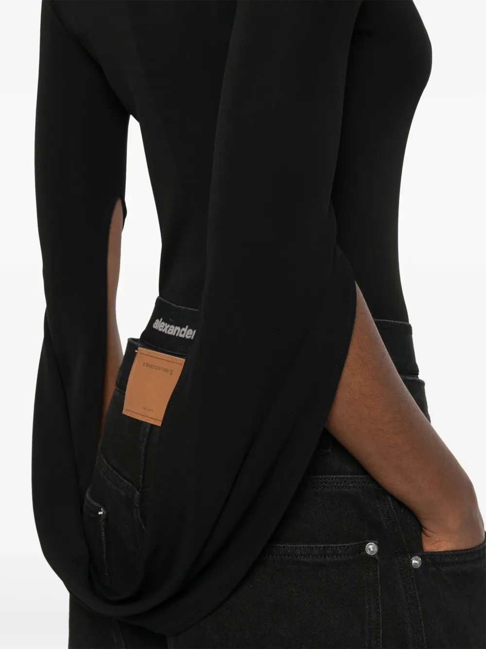 ALEXANDER WANG - Women Drape Back Sleeves Long Sleeve Top - Image 4