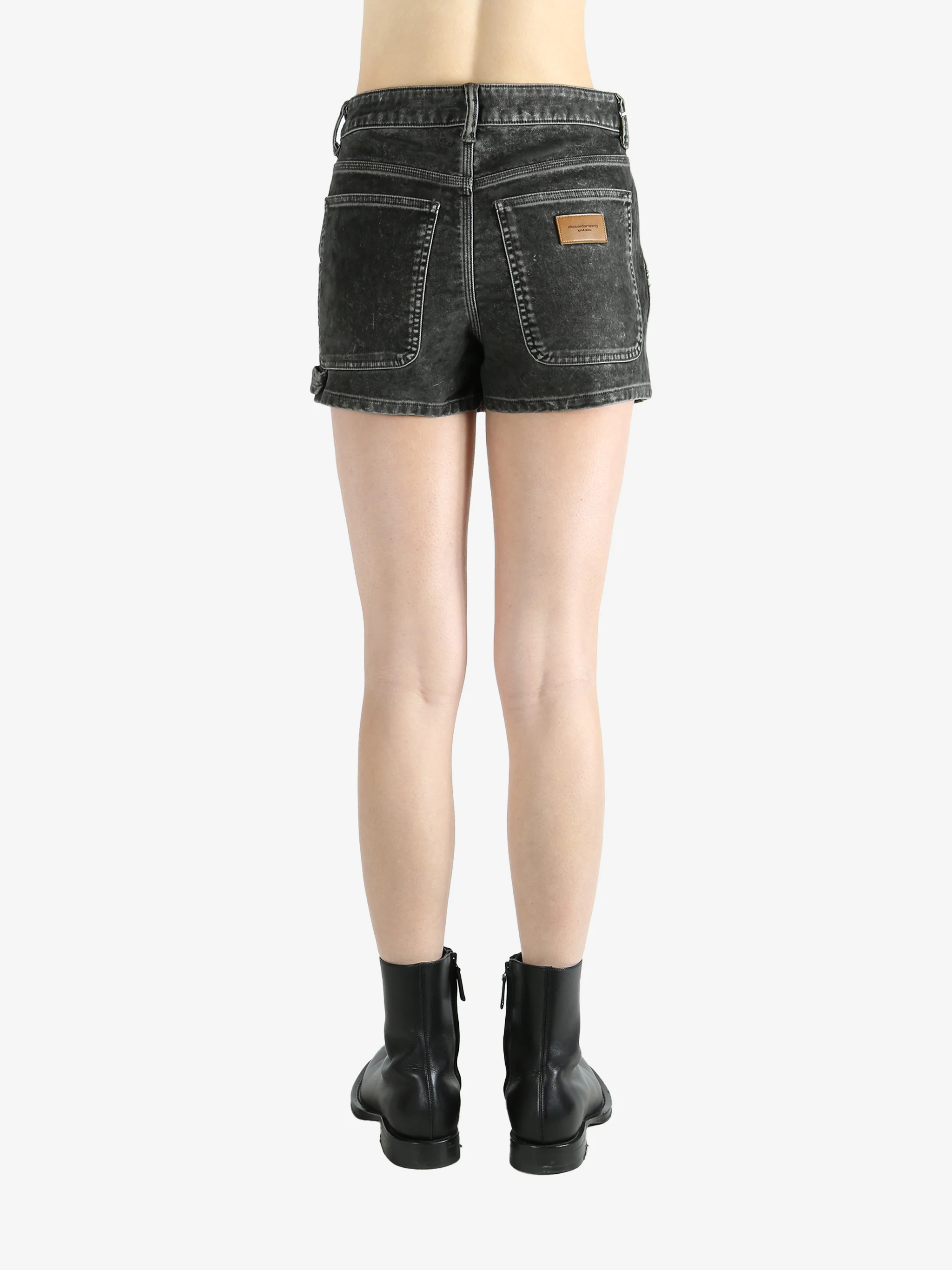 ALEXANDER WANG - Women Flocked High Rise Carpenter Skirt - Image 3