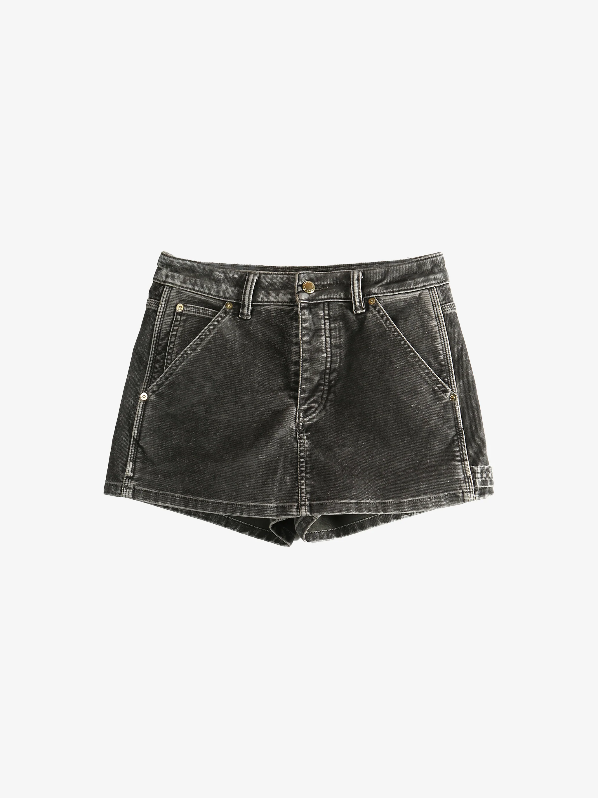 ALEXANDER WANG - Women Flocked High Rise Carpenter Skirt - Image 4