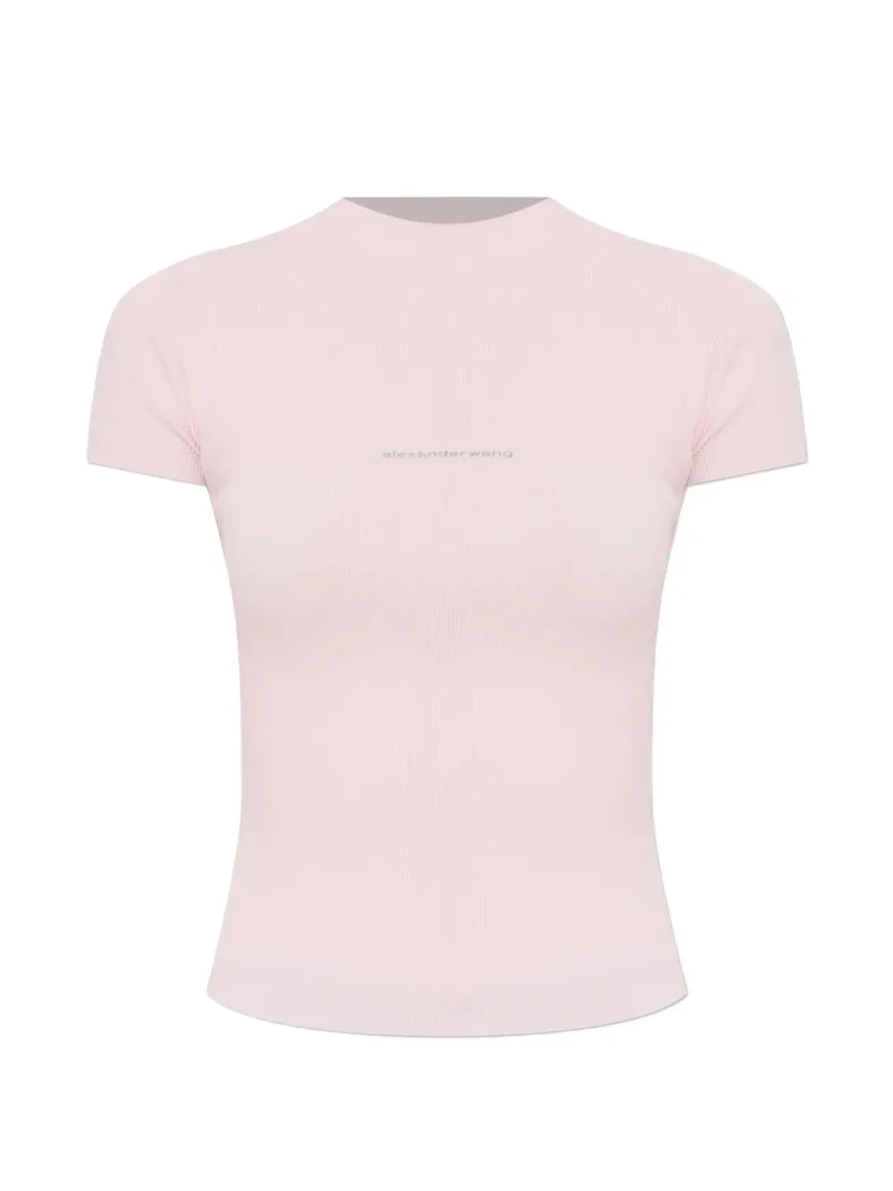 ALEXANDER WANG - Women Jacquard Logo Short Sleeve Crewneck Top - Image 5