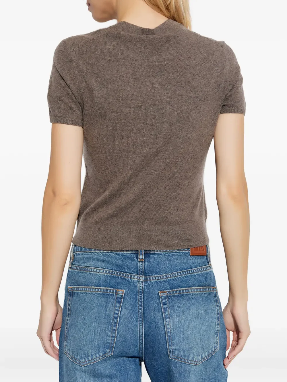 ALEXANDER WANG - Women Knit Logo Label SS Crewneck Tee - Image 2