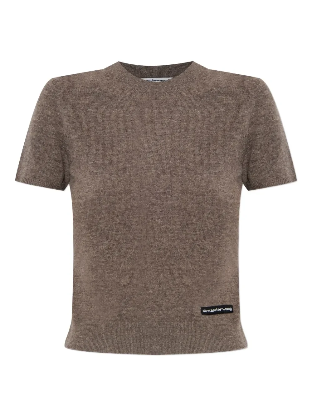ALEXANDER WANG - Women Knit Logo Label SS Crewneck Tee - Image 5