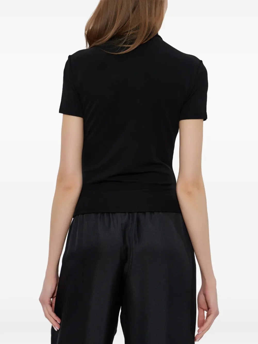 ALEXANDER WANG - Women Mock Neck Short Sleeve Rashguard Top - Image 2