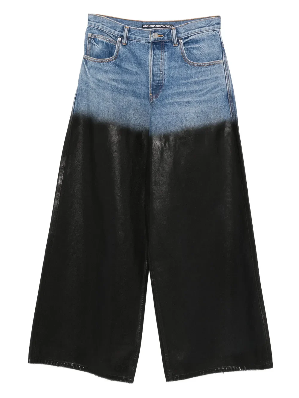 ALEXANDER WANG - Women Partial Coating Surge Low Rise Wide Leg Jean - Image 5