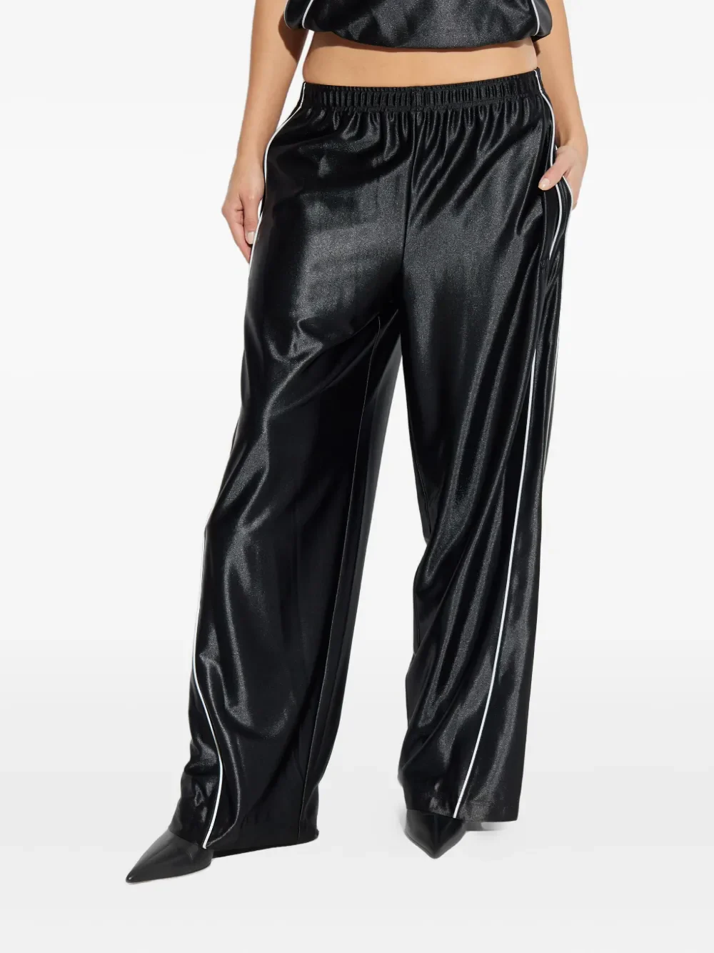 ALEXANDER WANG - Women Reflective Piping Mid-Rise Trackpant