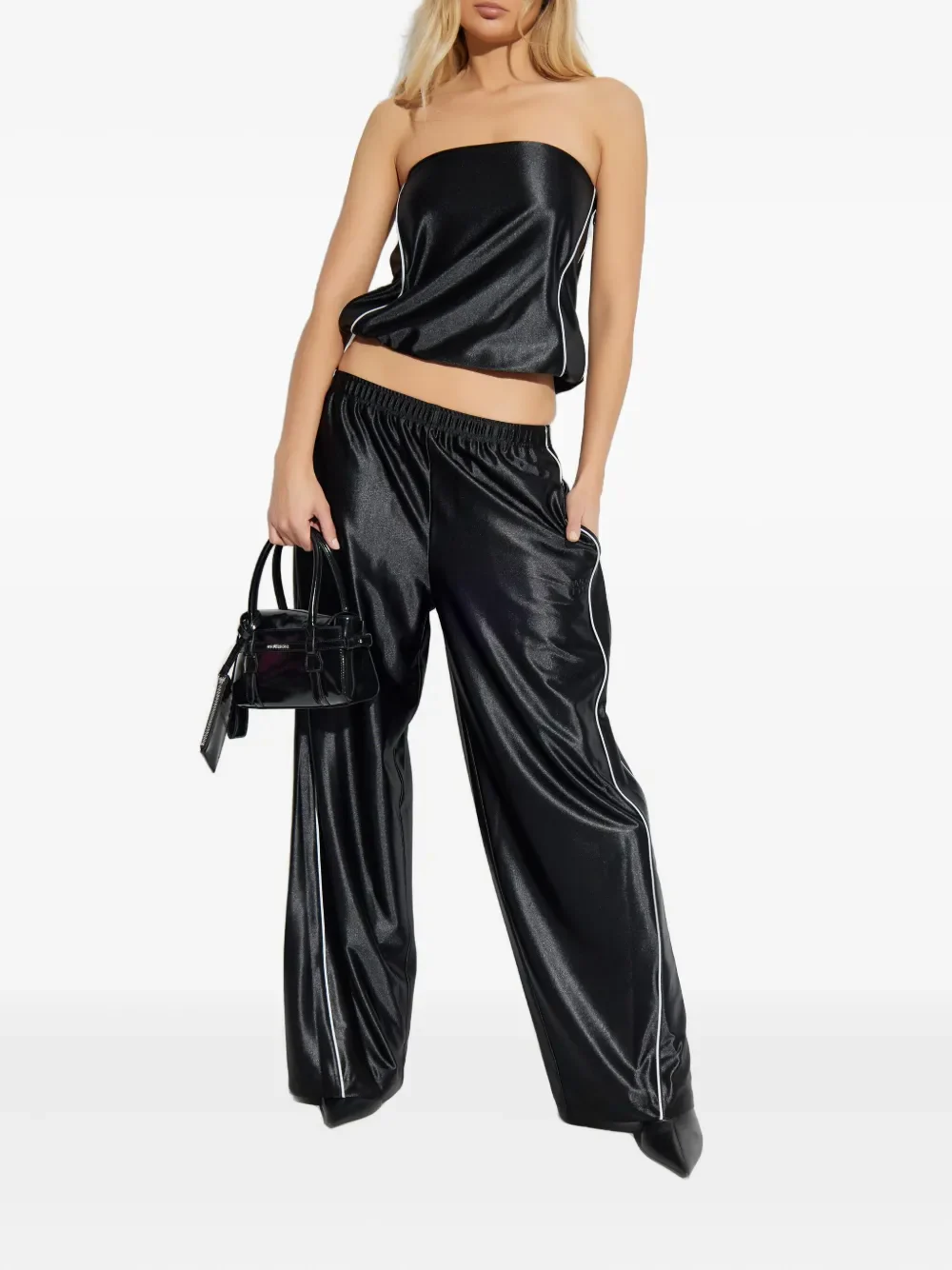 ALEXANDER WANG - Women Reflective Piping Mid-Rise Trackpant - Image 3