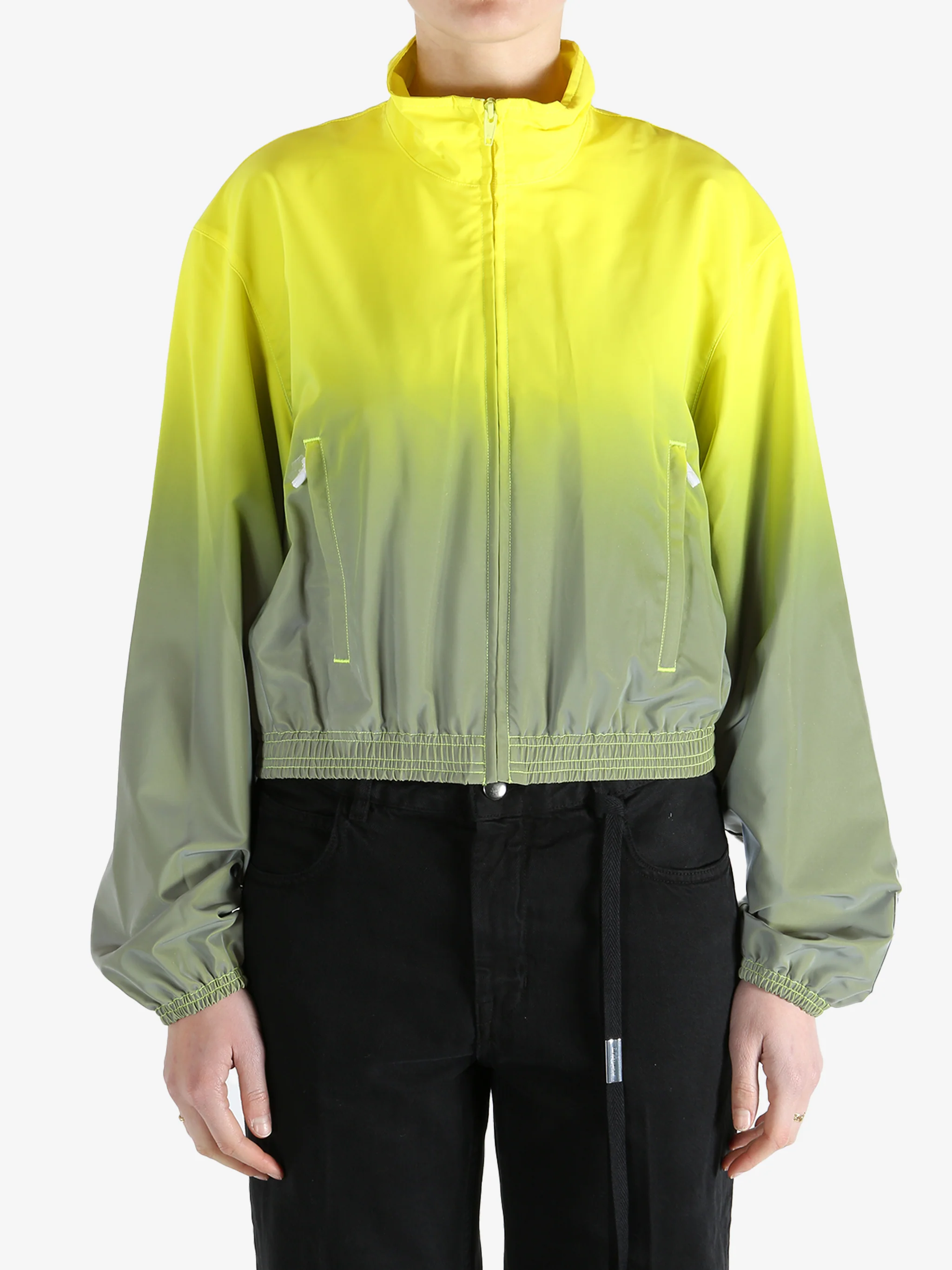 ALEXANDER WANG - Women Reflective Shrunken Track Jacket