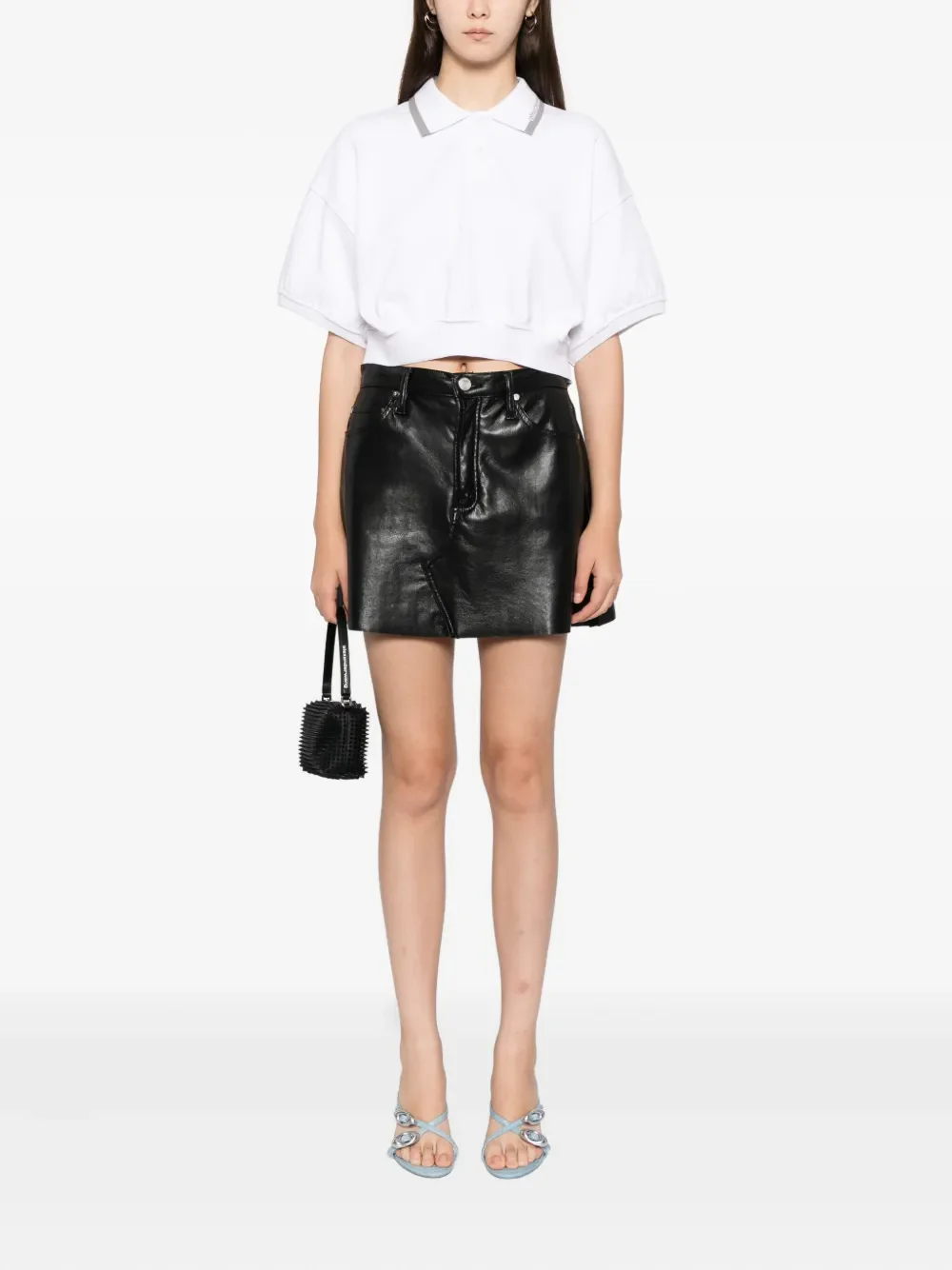ALEXANDER WANG - Women Relaxed Cropped Cinched Polo