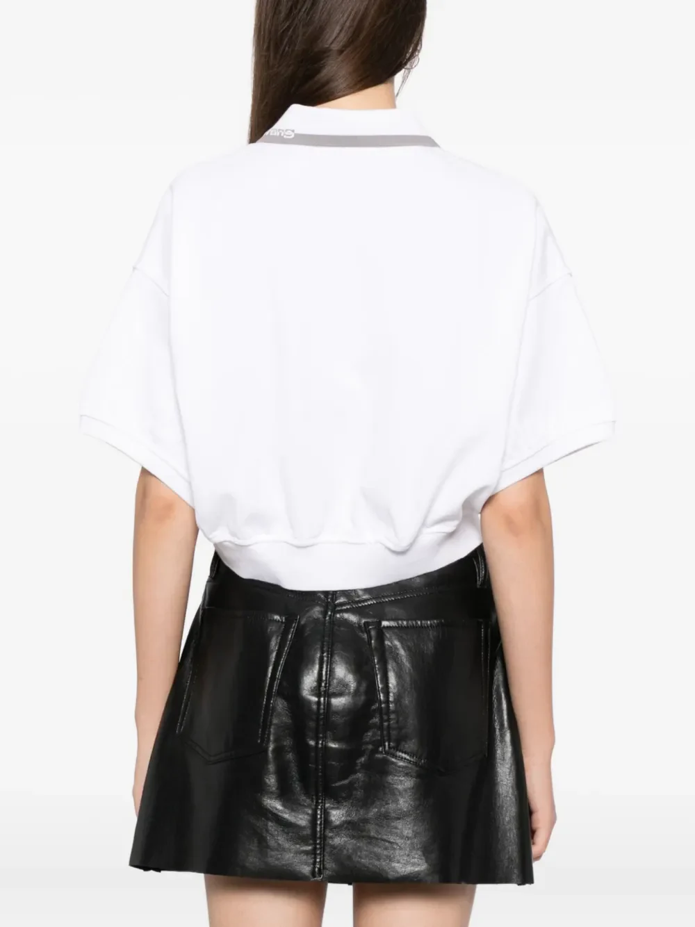 ALEXANDER WANG - Women Relaxed Cropped Cinched Polo - Image 3