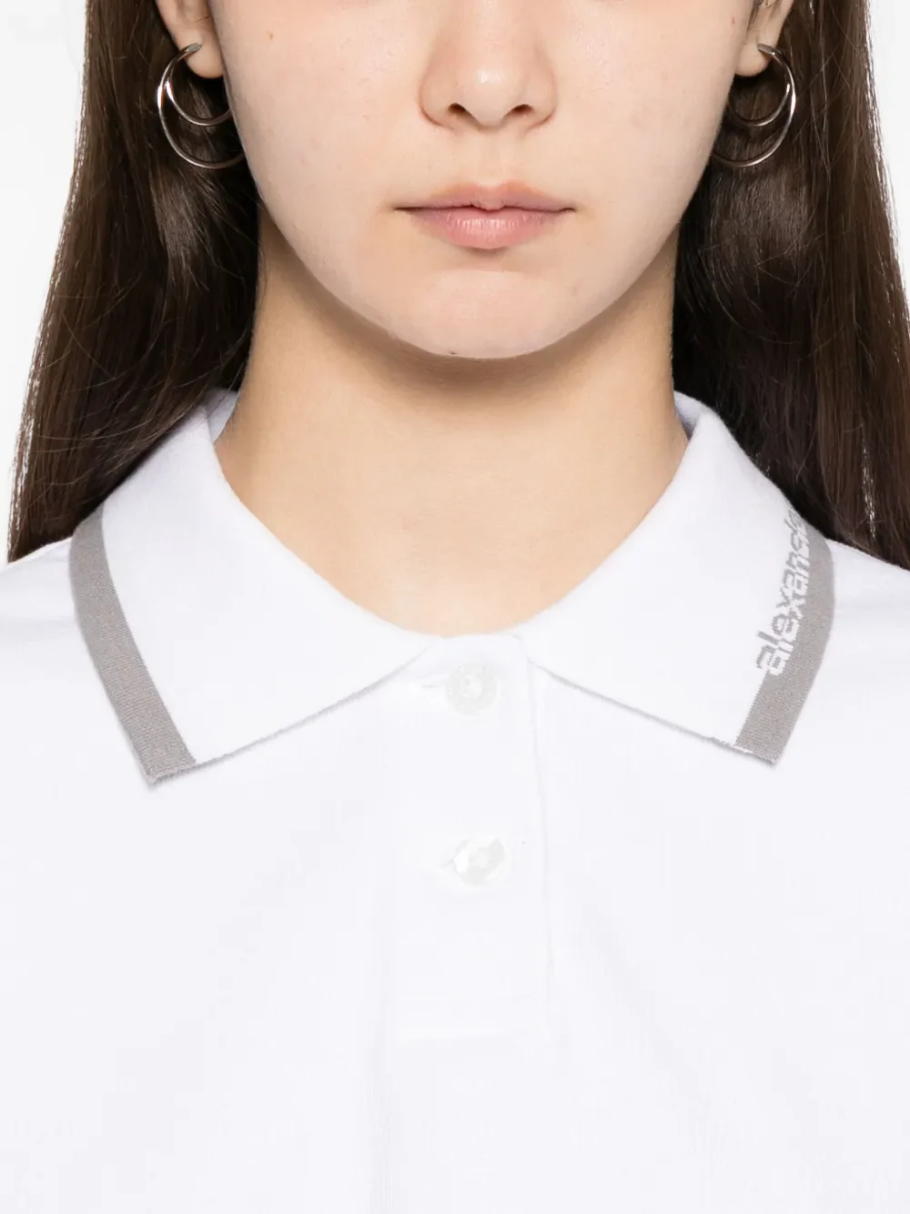 ALEXANDER WANG - Women Relaxed Cropped Cinched Polo - Image 4