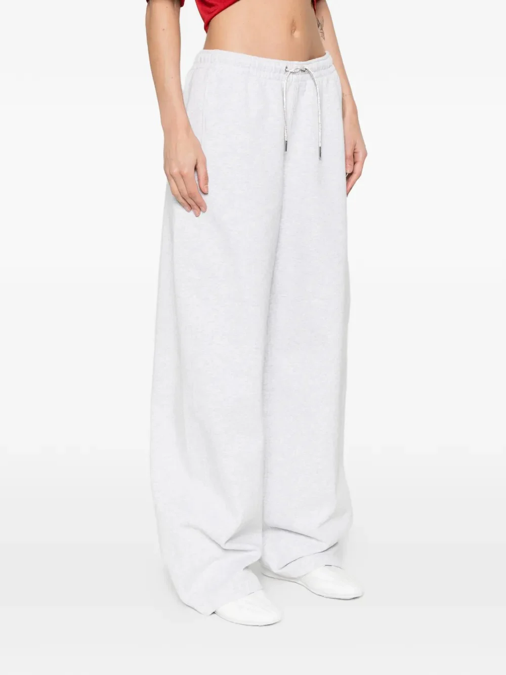 ALEXANDER WANG - Women Rhinestone-Drawstring Track Pants - Image 2