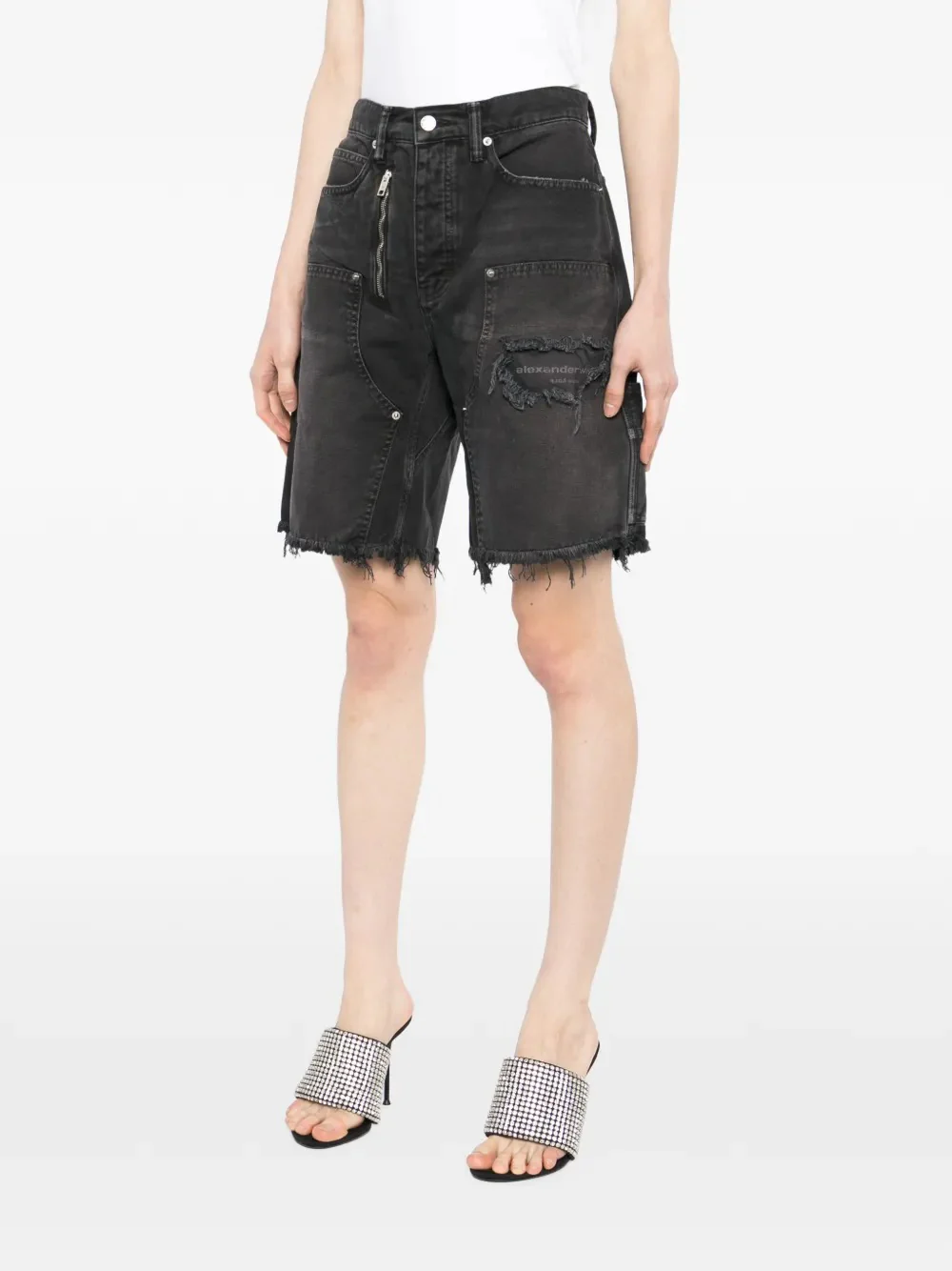 ALEXANDER WANG - Women Zip Mid Rise Carpenter Short - Image 2